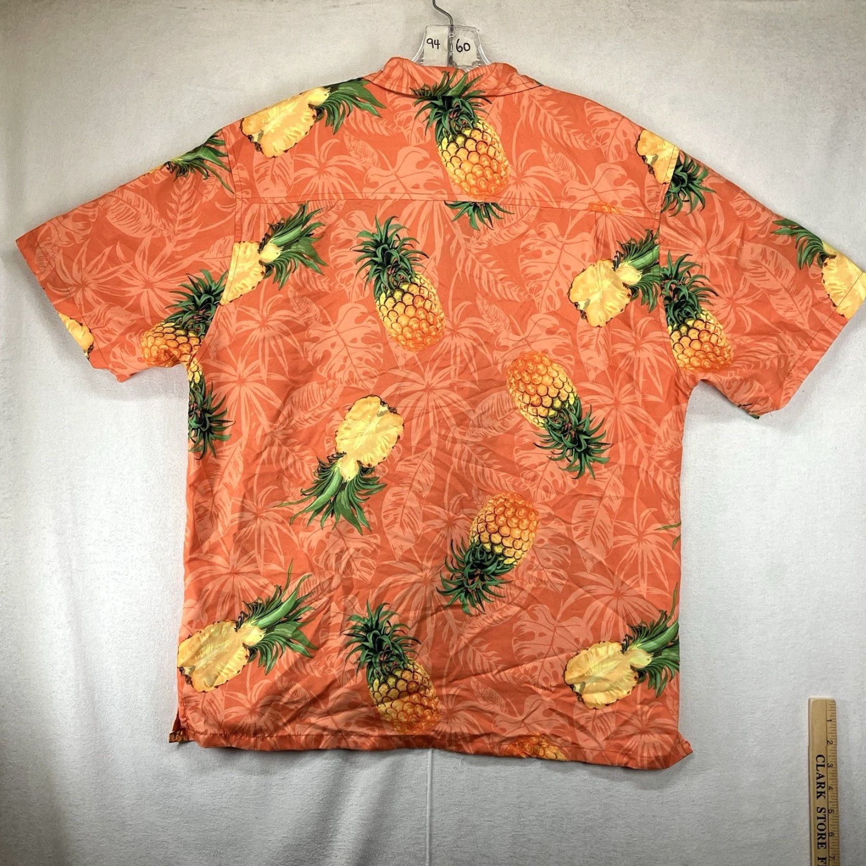 FUZZI VINTAGE Uzzi Mens Hawaiian Pineapple Shirt M Regular Button-Up Short Sleeve Floral Orange Beach Retro Tropical Island 46 in Mens Size US M / EU 48-50 / 2 - 2 Thumbnail