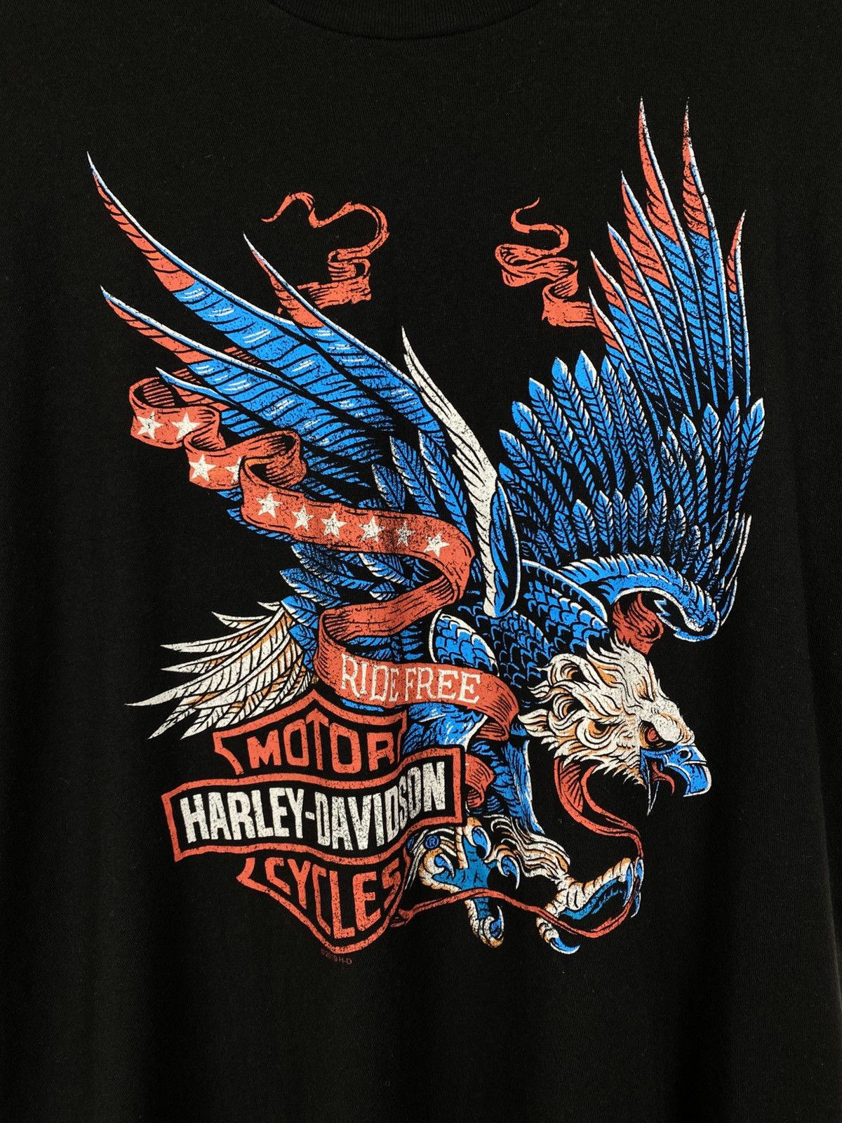 Other Harley Davidson USA Eagle Ride Free 2019 T-Shirt Black Y2K Size US L / EU 52-54 / 3 - 3 Thumbnail