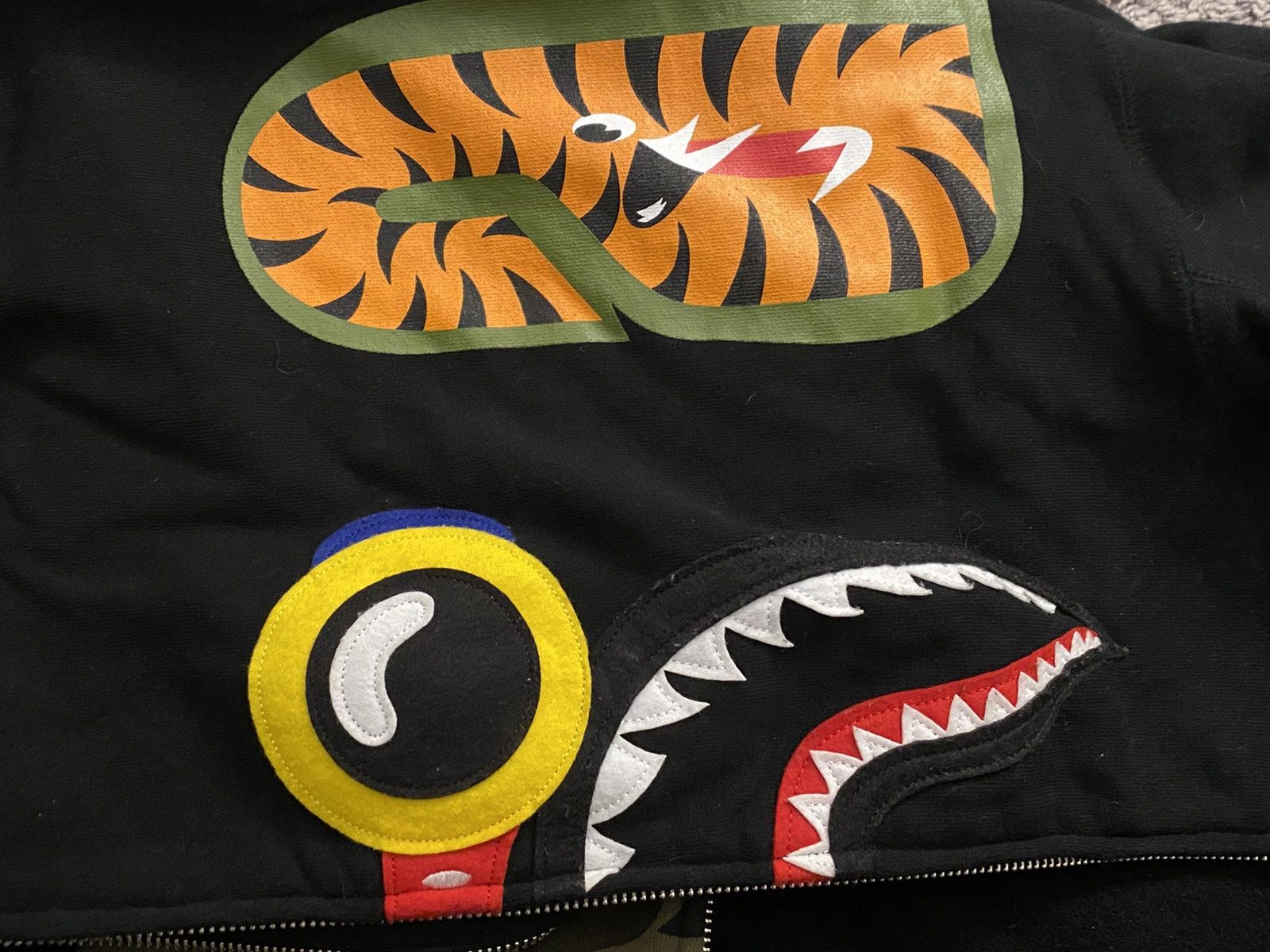 Bape × Hebru Brantley BAPE x Hebru Brantley Flyboy Shark Full Zip Hoodie Size US XXL / EU 58 / 5 - 8 Thumbnail