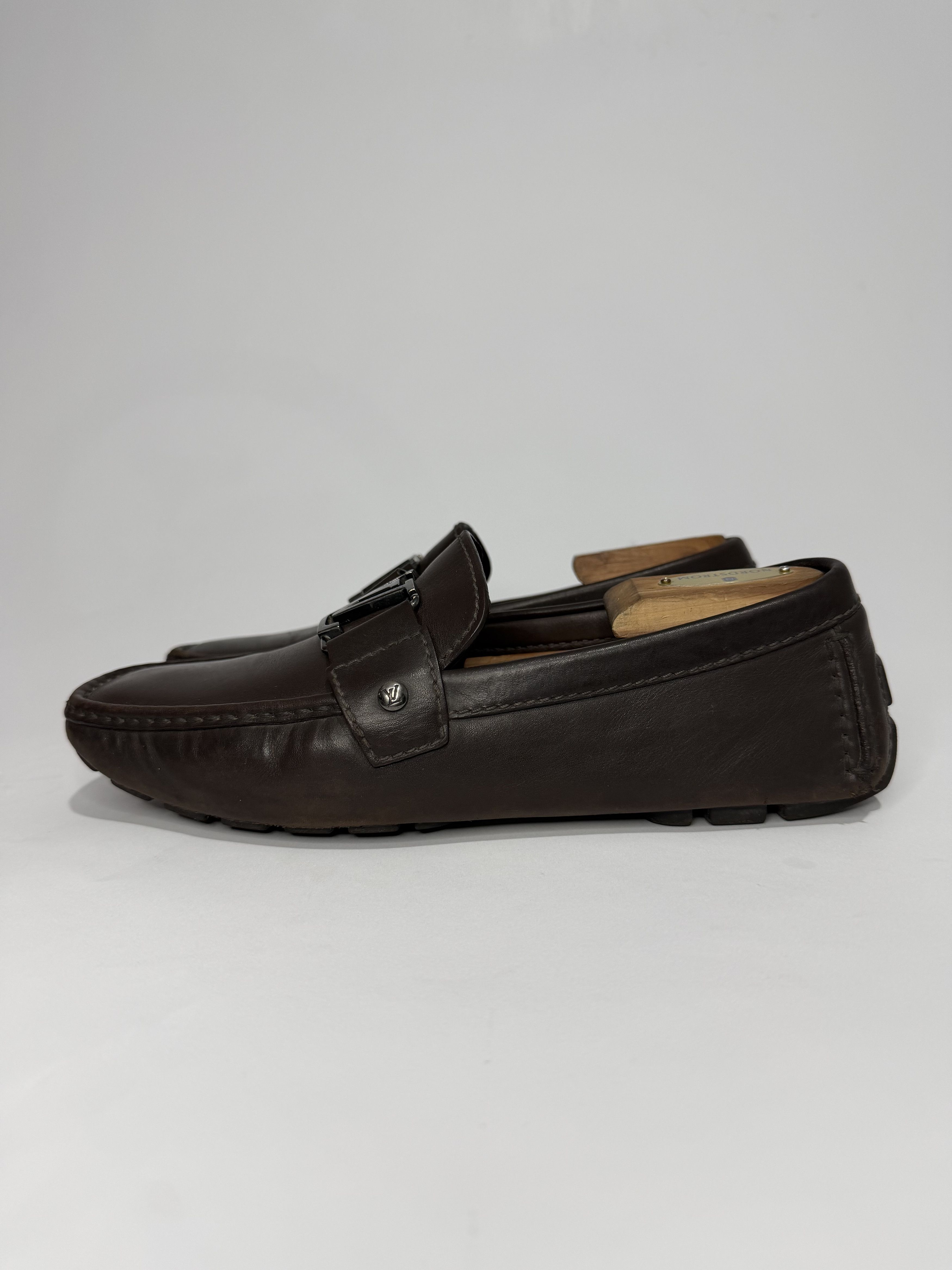Louis Vuitton Louis Vuitton Brown Leather Hockenheim Loafers Size US 7 / EU 40 - 1 Thumbnail