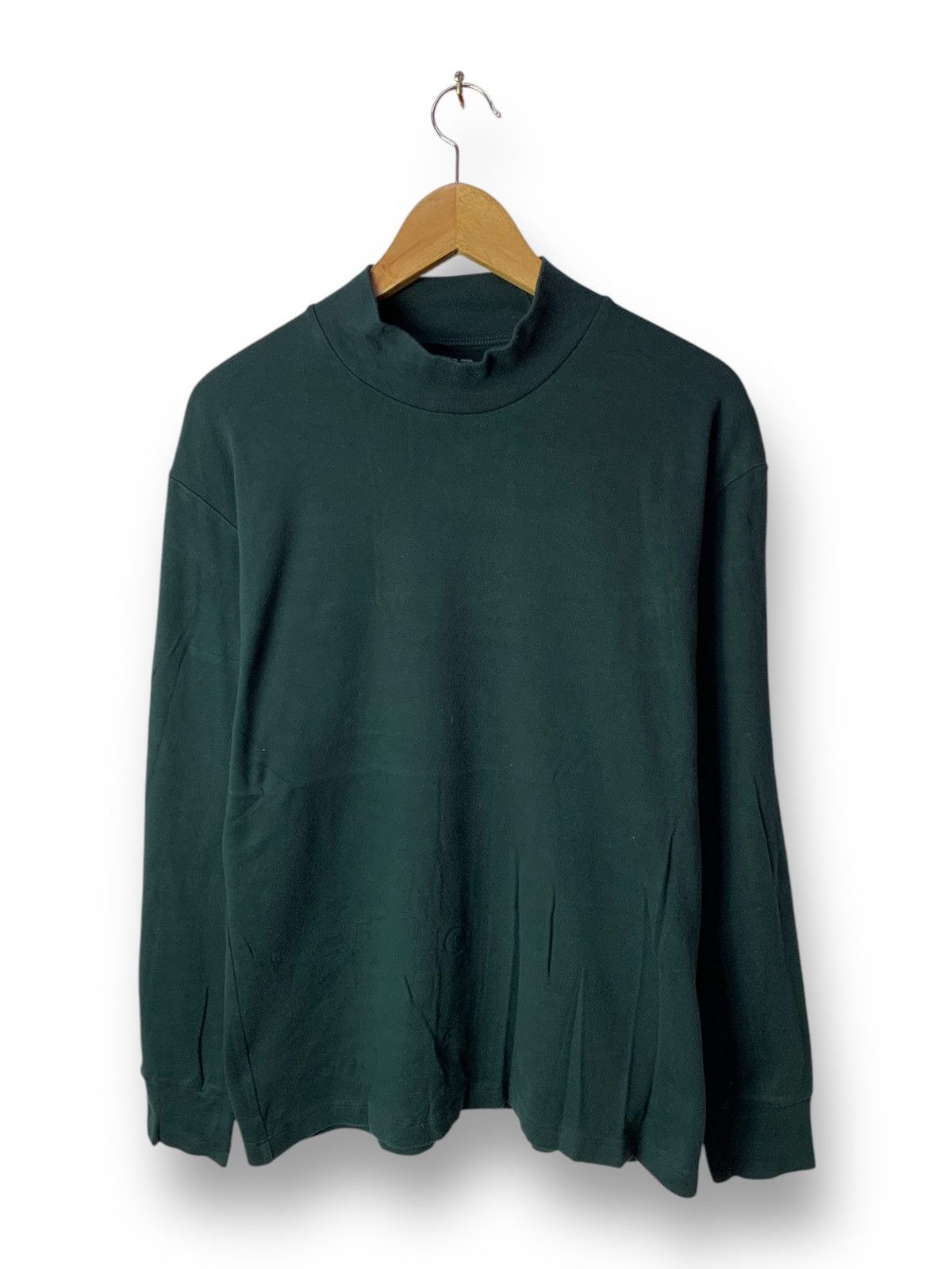 Japanese Brand × Uniqlo 🔥 Uniqlo High Collar Turtle Neck Emerald Green Longsleeves Size US L / EU 52-54 / 3 - 1 Thumbnail