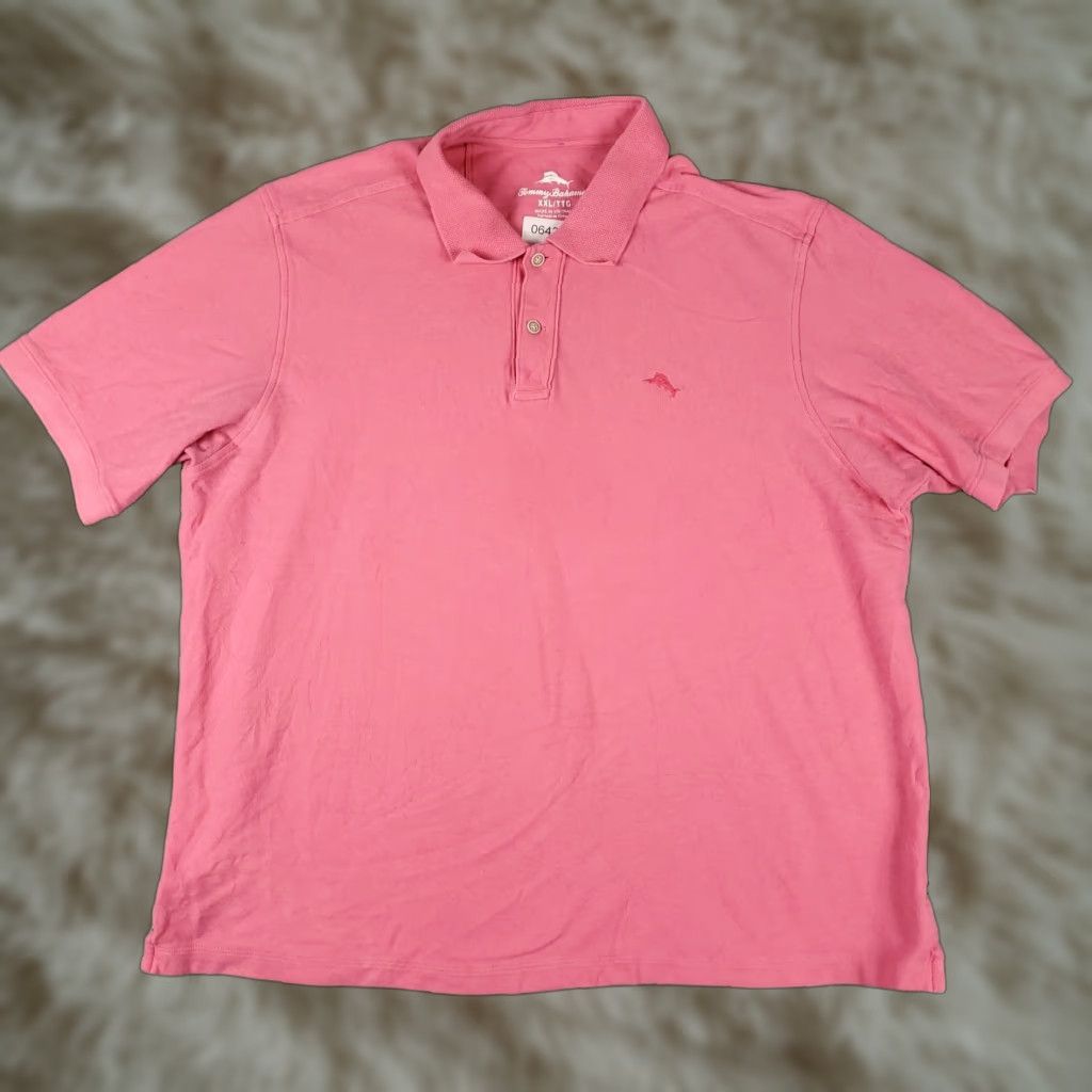 Tommy Bahama Tommy Bahama Polo Shirt 2XL Pink Casual Short Sleeve Mens Size US XXL / EU 58 / 5 - 1 Thumbnail