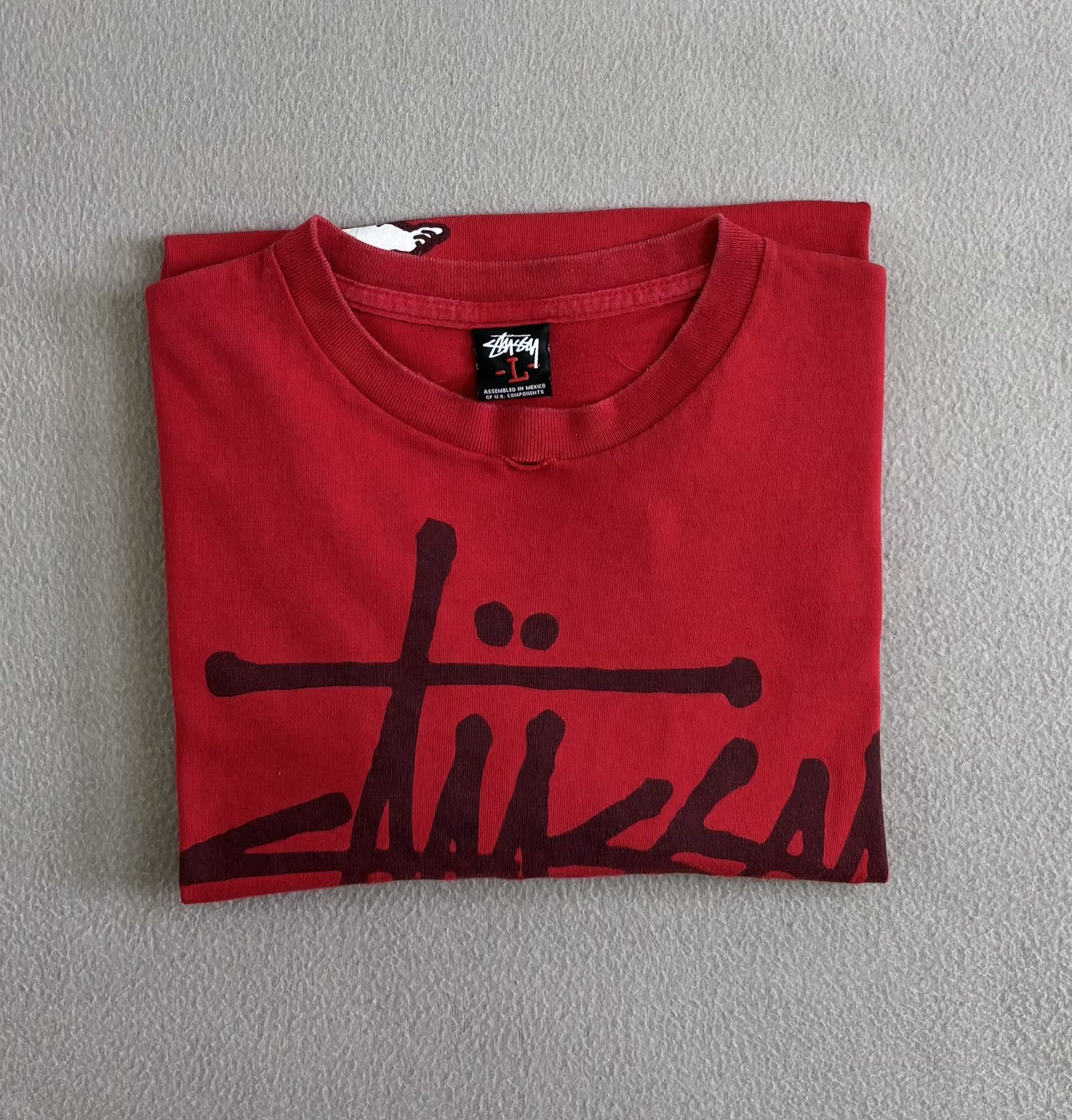 Stussy Stussy red t-shirt large Size US L / EU 52-54 / 3 - 16 Thumbnail