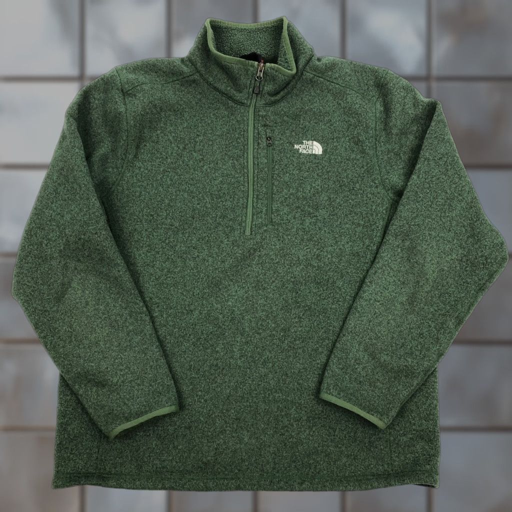 The North Face The North Face Men's XL Green 1/4 Zip Fleece Pullover Sweater Jacket Hoodie Breathing Outdoor Sports Size US XL / EU 56 / 4 - 1 Thumbnail