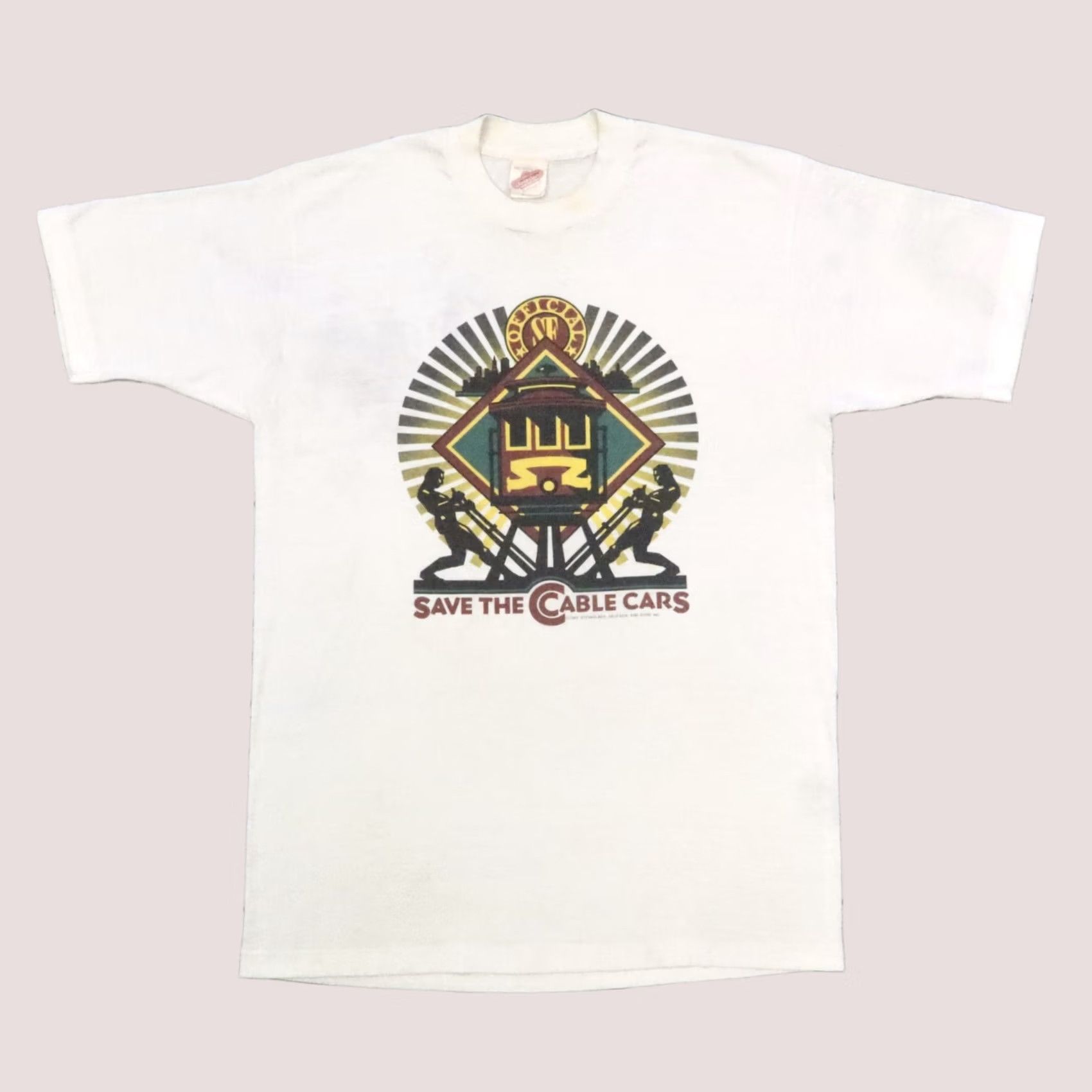 Vintage VTG 90s San Francisco Muni Save The Cable Cars Tshirt White L Mens Vintage 90s San Francisco Muni Save The Cable Cars Tshirt White L Mens Size US L / EU 52-54 / 3 - 1 Thumbnail