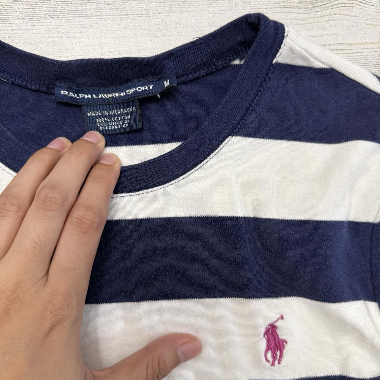 Polo Ralph Lauren Womens Polo Ralph pink pony sport striped longsleeve M Size M / US 6-8 / IT 42-44 - 4 Thumbnail