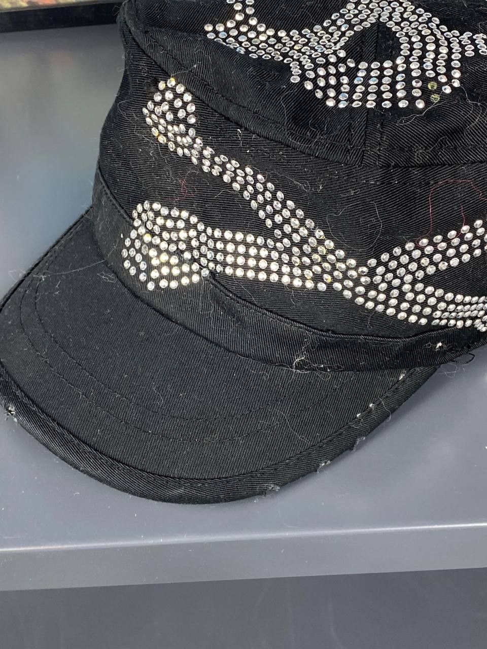 Japanese Brand Undercover Style Scull Pillbox Hat Cap Rhinestone Size ONE SIZE - 4 Thumbnail