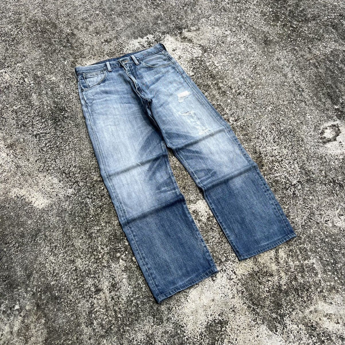 Levi's “LEVIS” 553 DISTRESS ACID WASH JEANS Size US 30 / EU 46 - 2 Thumbnail