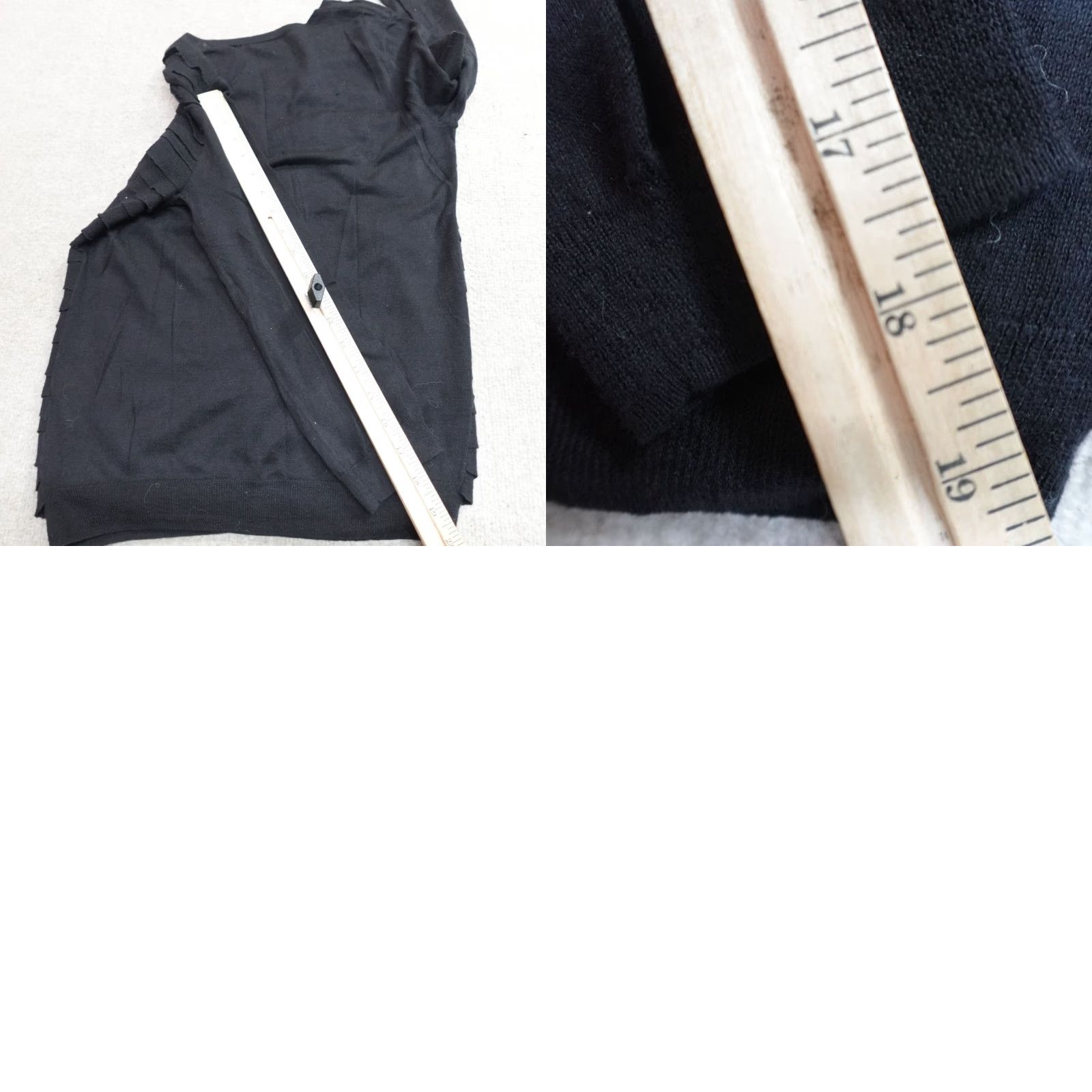J.Crew J.Crew Cardigan Sweater Women Small Black Ruffle Tiered Button-Front Cotton Wool Cardigan Womens S Black Size S / US 4 / IT 40 - 8 Thumbnail