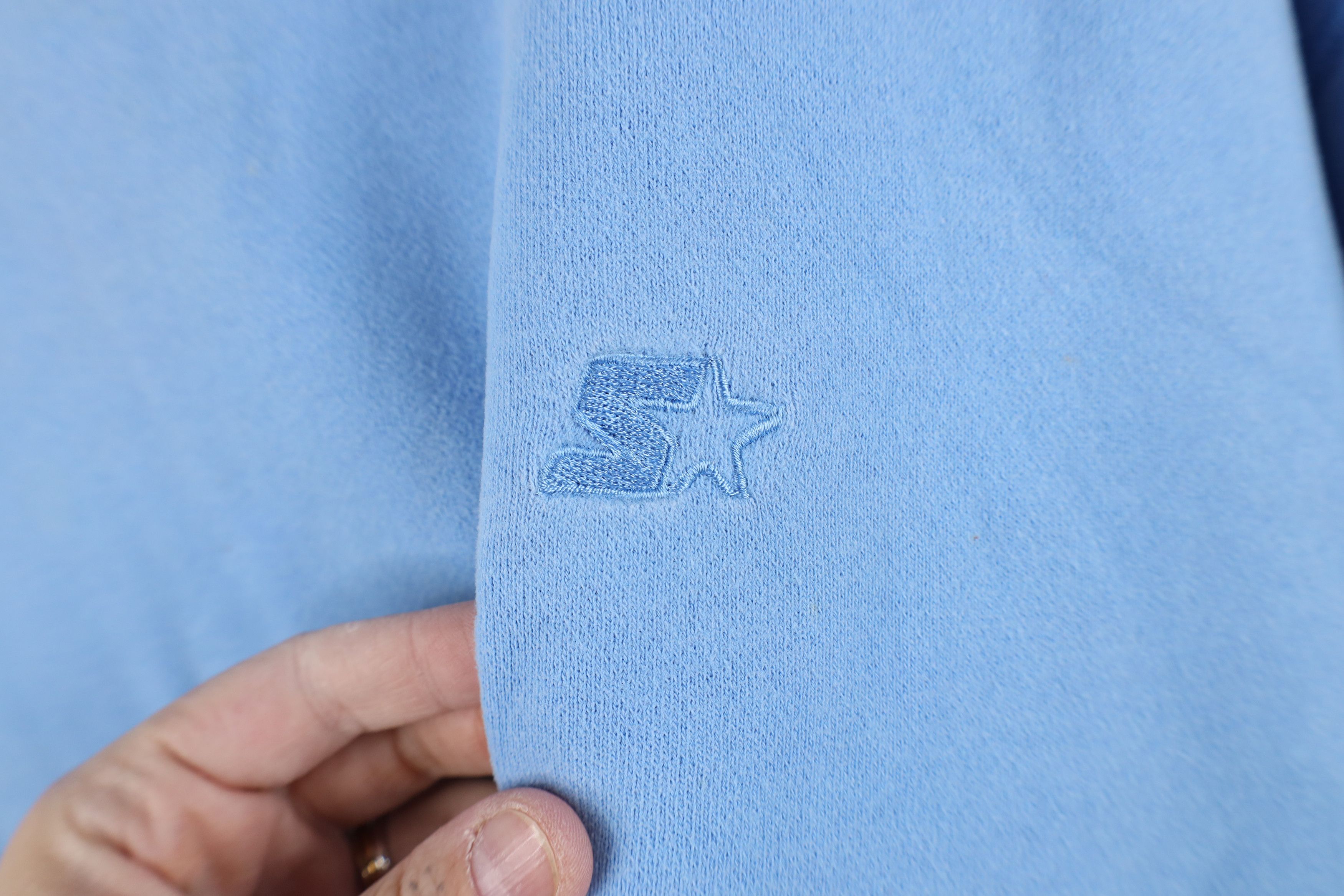 Starter Vintage 90s Starter Monochrome Sweatshirt Carolina Blue Size US XL / EU 56 / 4 - 4 Thumbnail