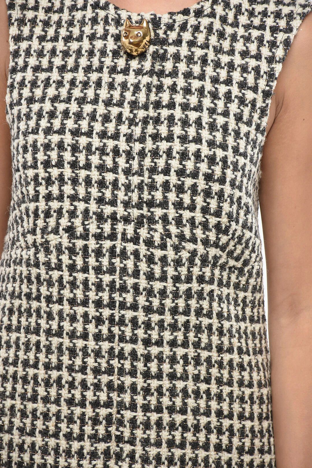 Lanvin og1mm0426 Textured Fabric Sleeveless Trapeze Dress in White Size M / US 6-8 / IT 42-44 - 3 Thumbnail