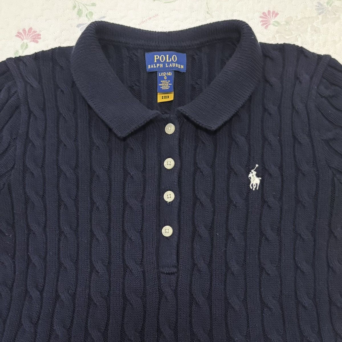 Polo Ralph Lauren Polo Ralph Lauren Cable Knit Short Sleeve Dress Size XS / US 0-2 / IT 36-38 - 2 Thumbnail