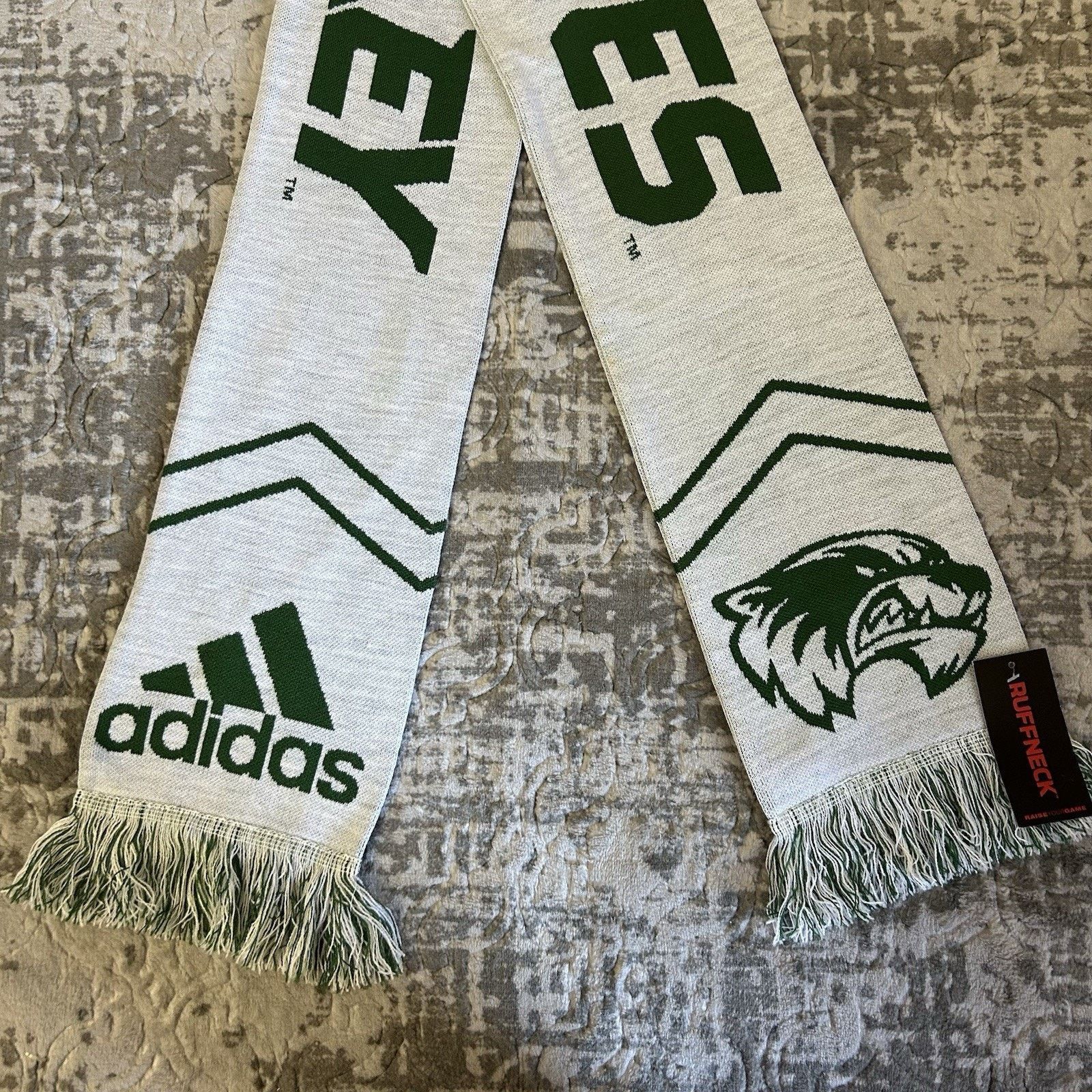Adidas Utah Valley Wolverines Adidas Ruffneck Scarf Green/White Size ONE SIZE - 4 Thumbnail