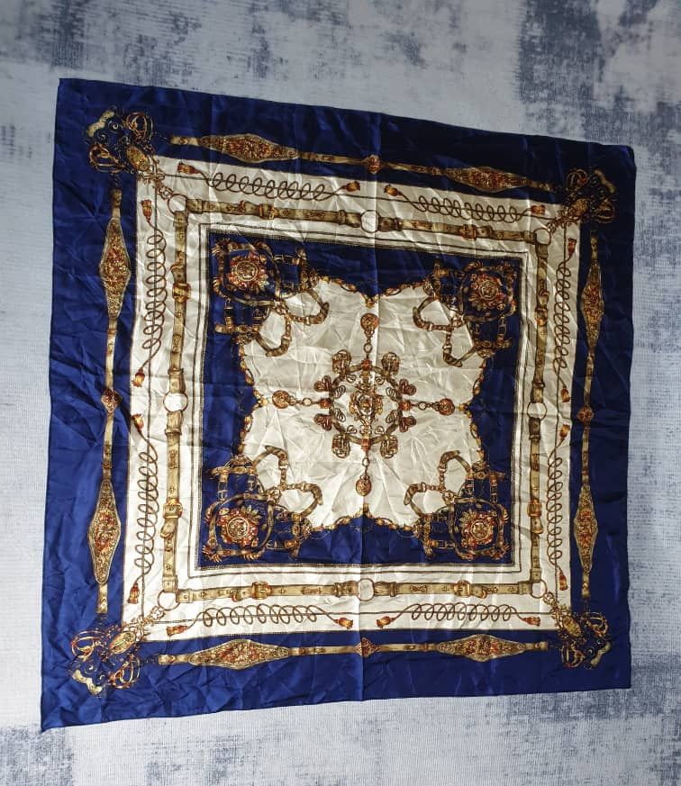 Japanese Brand Unnamed baroque blue colour scarves Size ONE SIZE - 6 Thumbnail