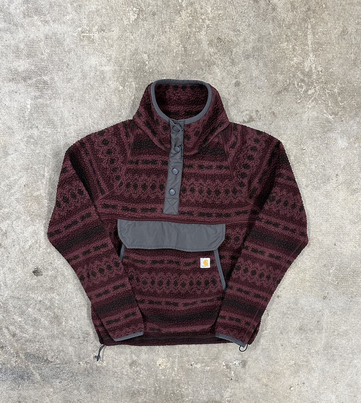 Carhartt Crazy Y2K Carhartt Navajo Print Snap T Deep Pile Fleece Size XS / US 0-2 / IT 36-38 - 1 Thumbnail