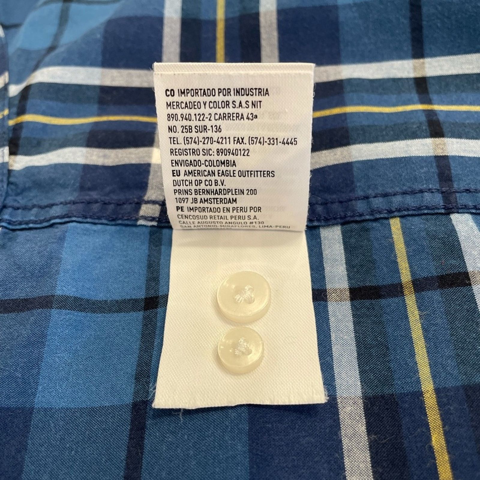 American Eagle Outfitters American Eagle Outfitters Plaid Poplin Button Down Shirt XS Size US XS / EU 42 / 0 - 6 Thumbnail