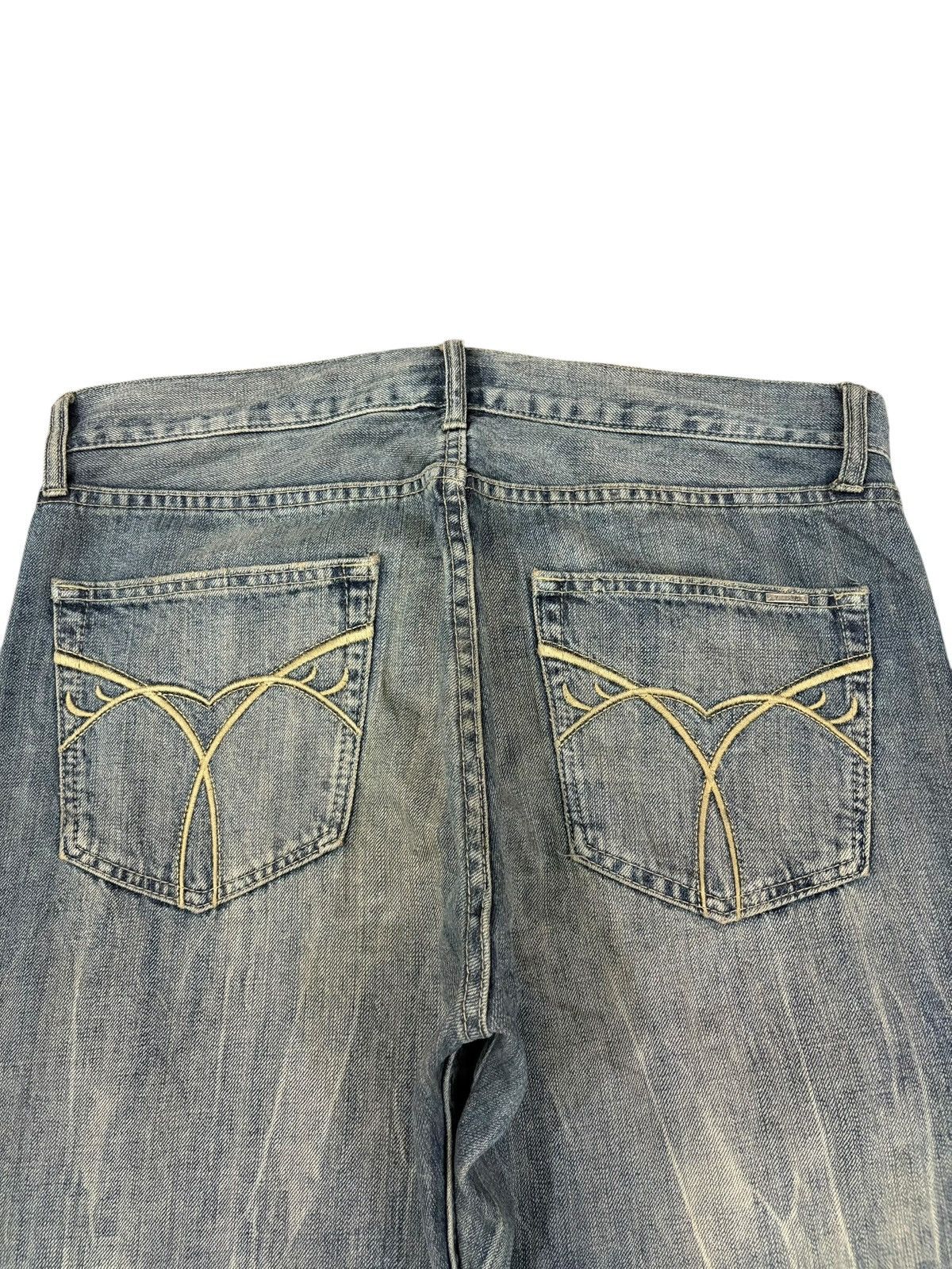 Japanese Brand Vintage Japanese Brand Rusty Wash Distress Baggy Jeans Size US 35 - 8 Thumbnail