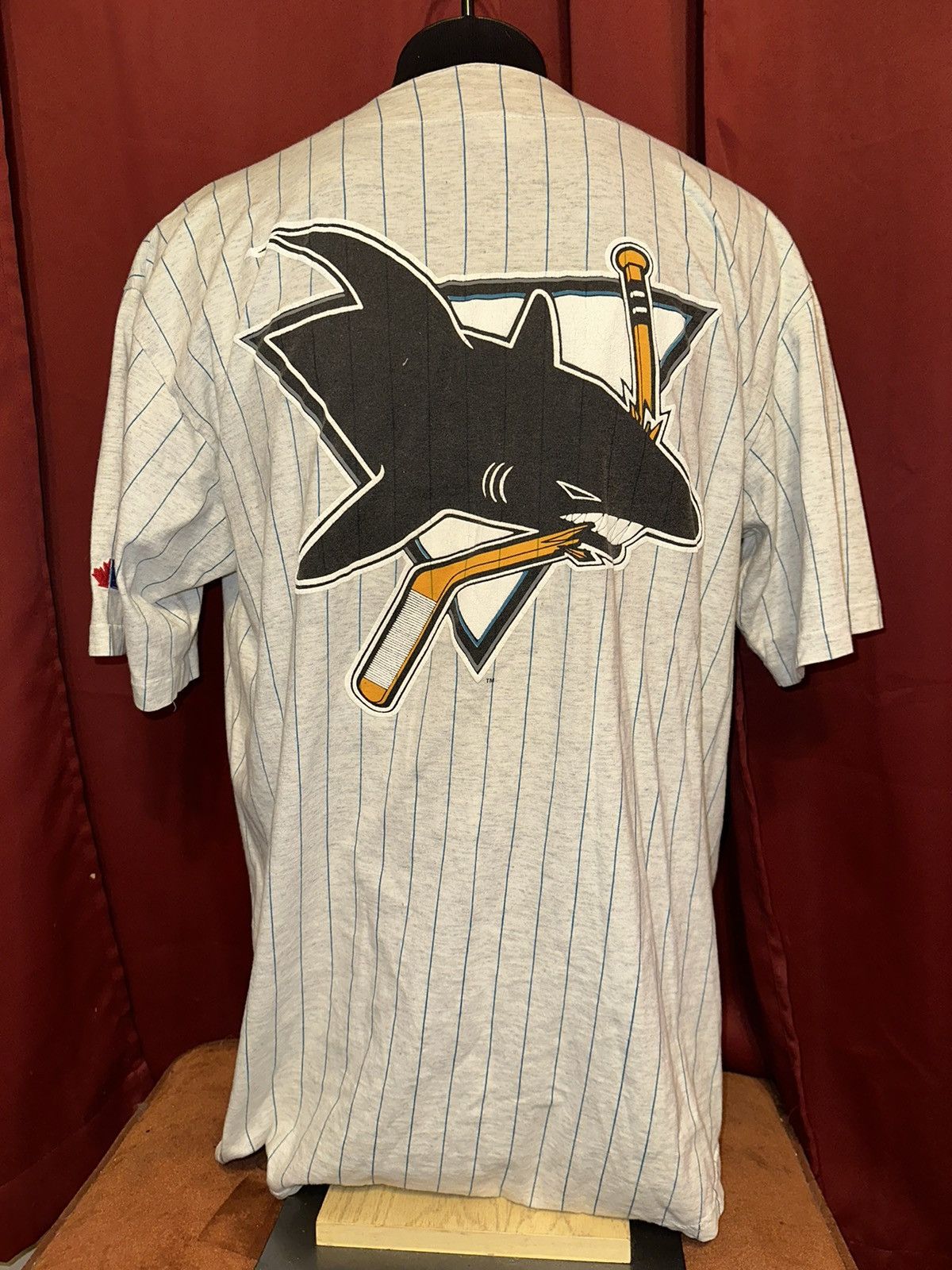 Vintage San Jose Sharks Jersey 90's NHL Baseball Tee Grail