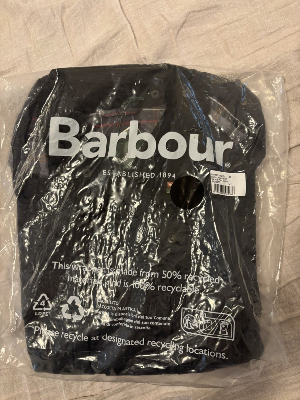 Barbour Barbour x Levi's OS Bedale Waxed Jacket XL Blue Oversized Size US XL / EU 56 / 4 - 16 Thumbnail