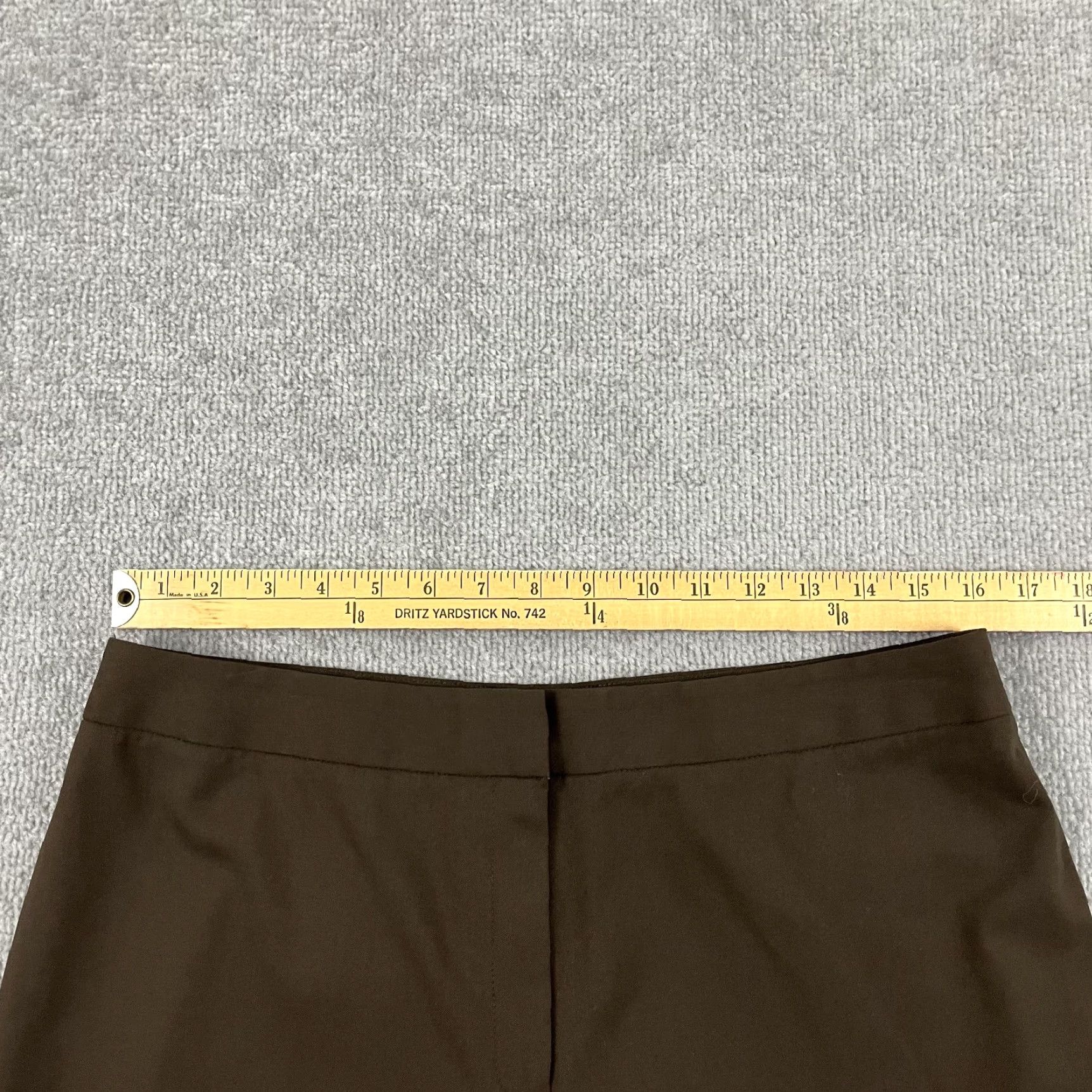 Vintage LAFAYETTE 148 NY Brown Wool Dress Pants Women Size 12 (32x27) Classic Wide-Leg Preppy Business Size 34" / US 12 / IT 48 - 5 Thumbnail