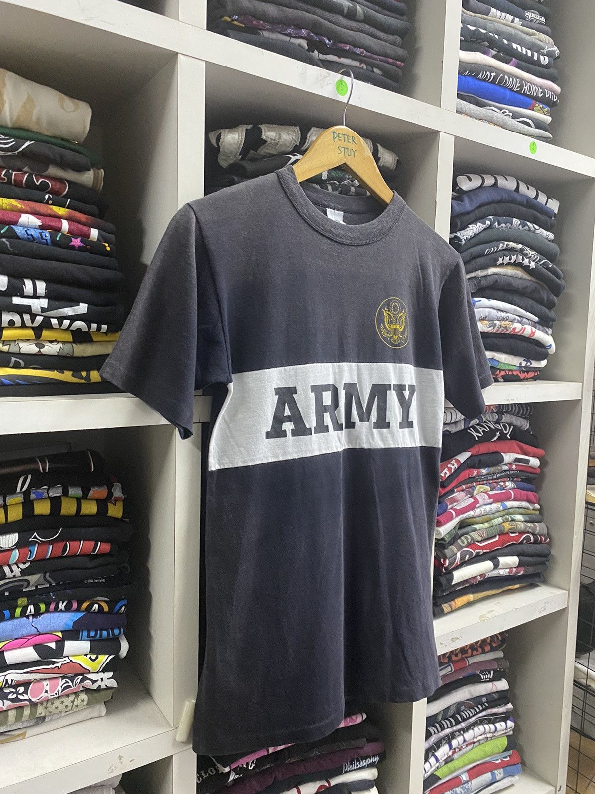 Vintage Vintage 80s Army T-shirt Size US XS / EU 42 / 0 - 4 Thumbnail