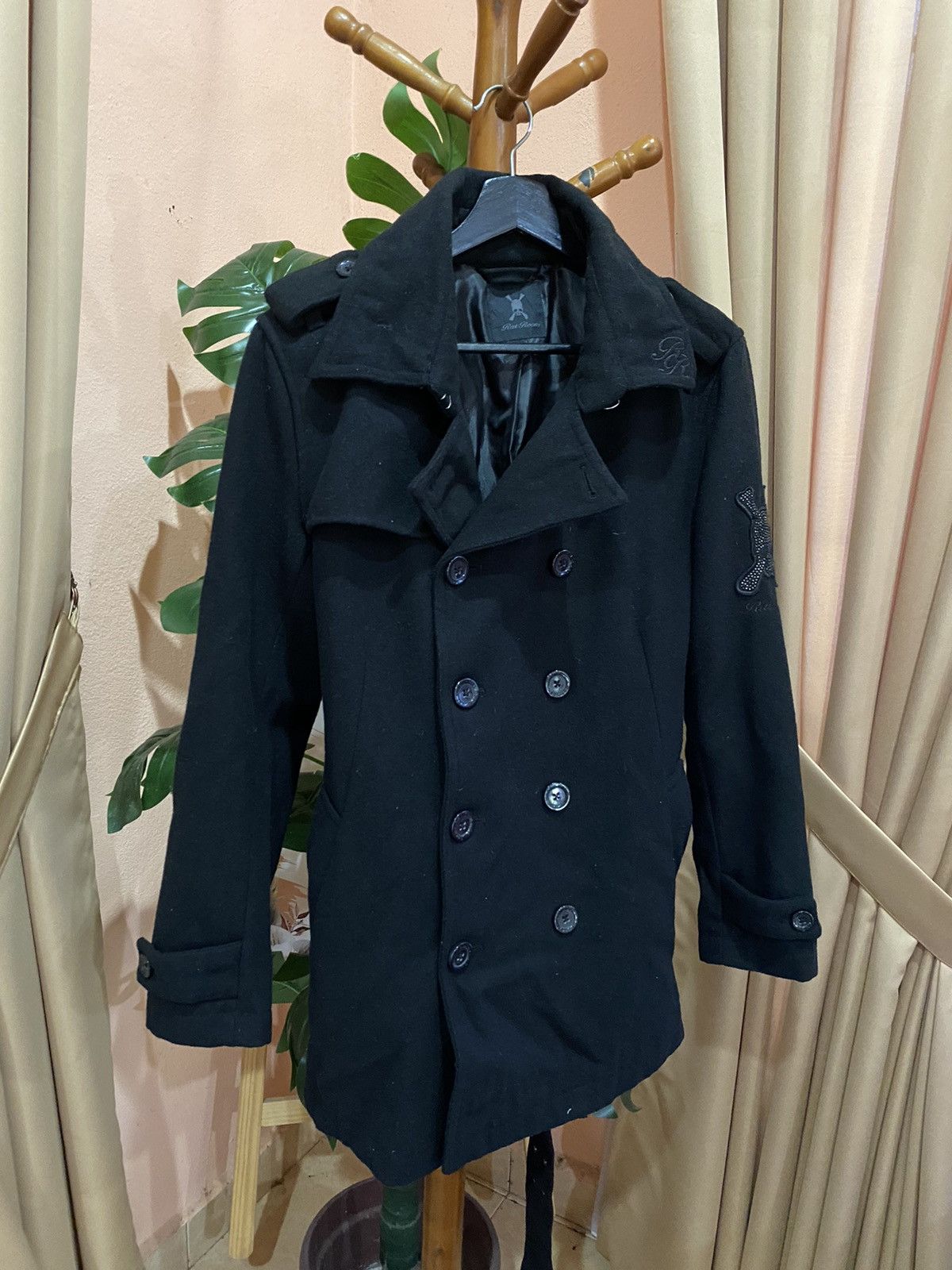 Roen Rare Roen Black Wool Peacoat Designer Japan Brand Size L / US 10 / IT 46 - 5 Thumbnail