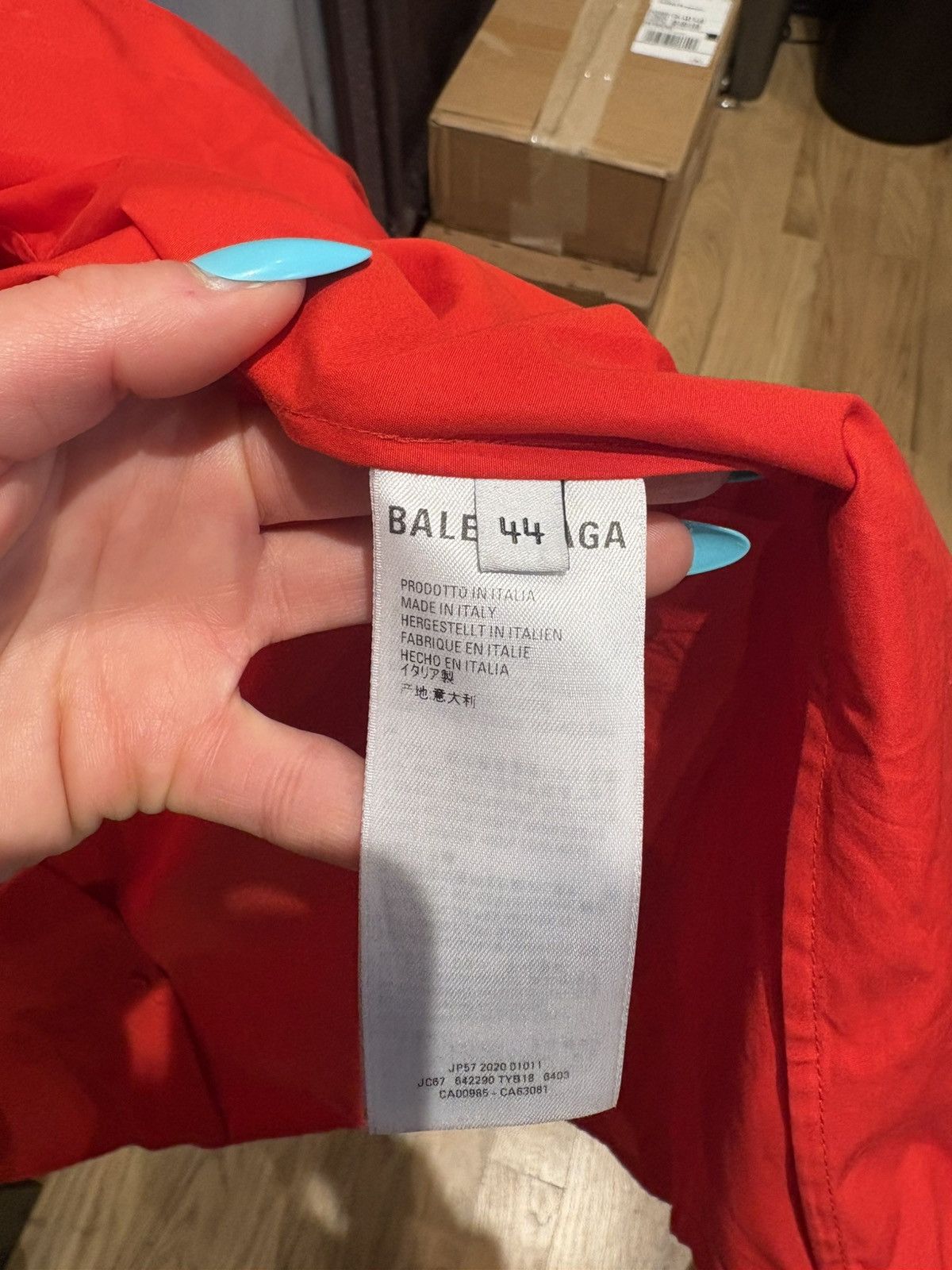 Balenciaga Balenciaga Button Down Short Sleeve Red Size 44 Size US S / EU 44-46 / 1 - 4 Thumbnail