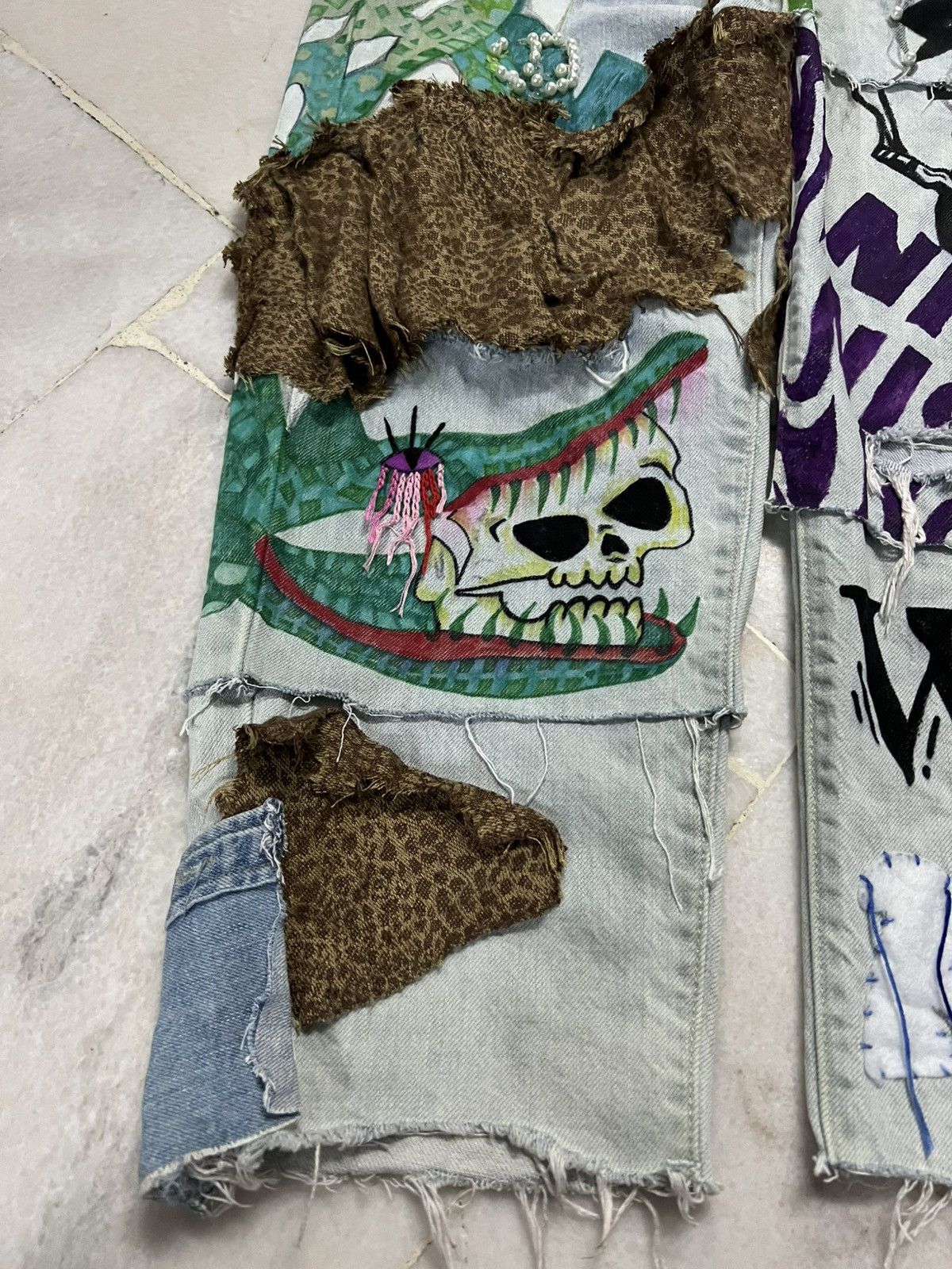 If Six Was Nine × Seditionaries × Uniqlo UNIQLO CROPPED PUNK JEANS Size US 30 / EU 46 - 3 Thumbnail