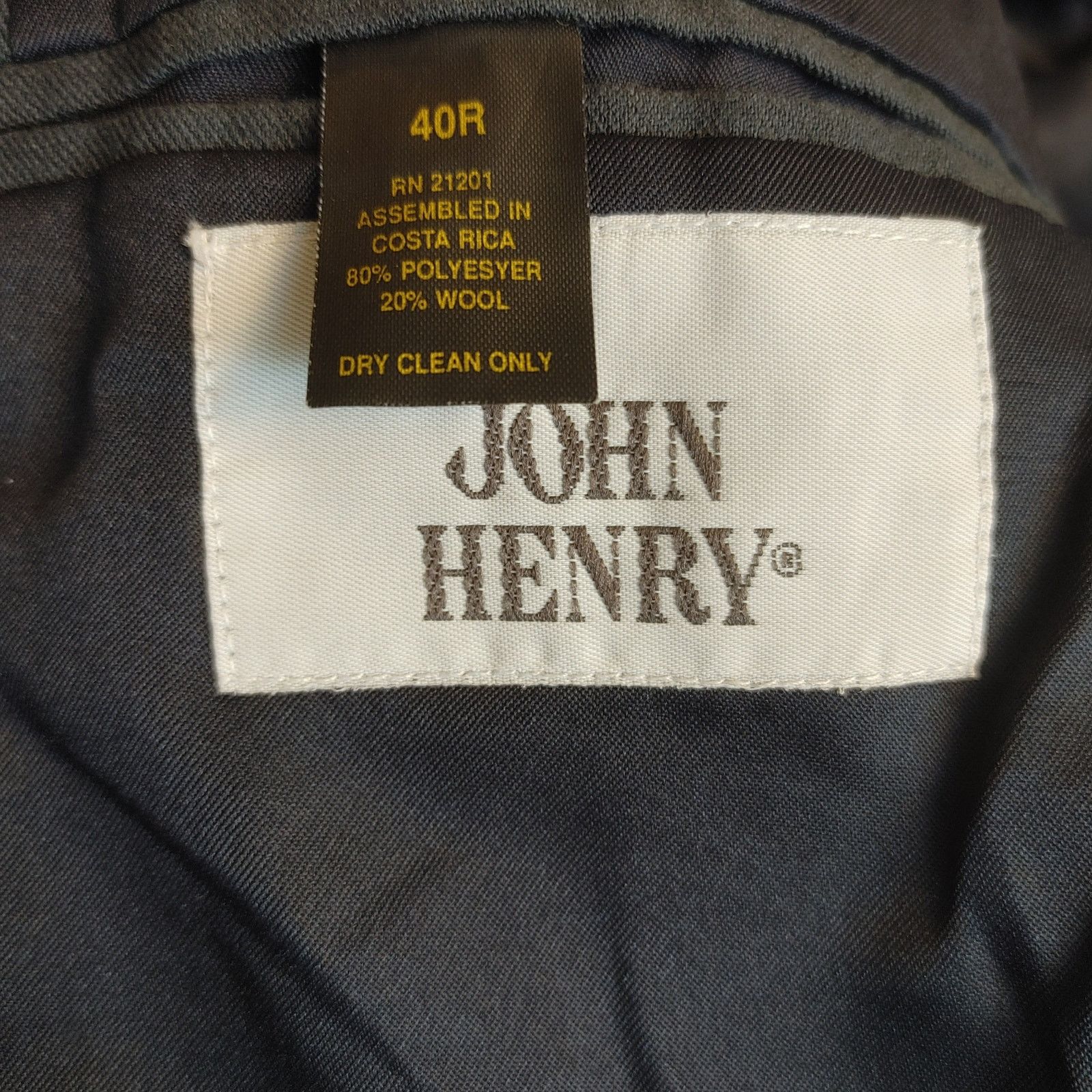 John Henry John Henry Men's 40R Gray Lined Double Breasted Blazer Size 40R - 5 Thumbnail