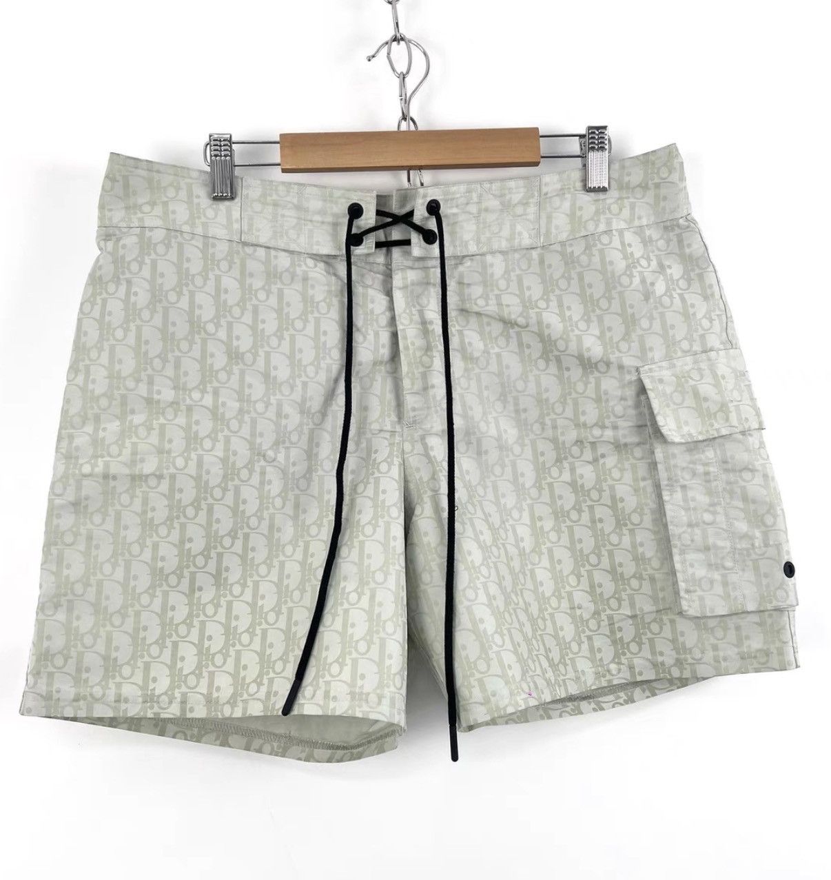 Dior Dior Light Grey All Over Print Beach Shorts K12 Size 26" / US 2 / IT 38 - 1 Thumbnail