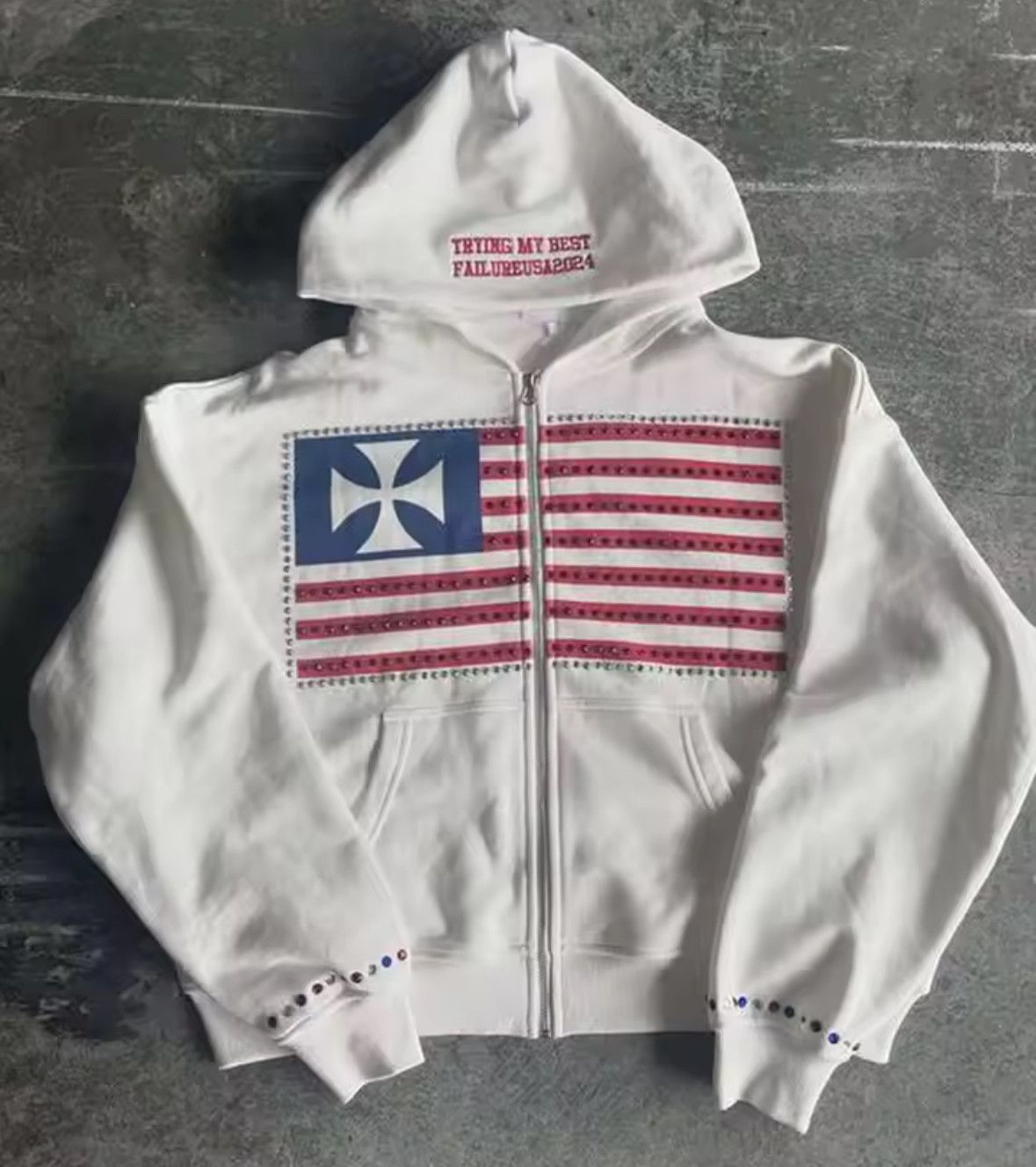 Other Fashion Punk Y2K Hip Hop National Flag Hat Graphic Hoodies Size US L / EU 52-54 / 3 - 1 Thumbnail