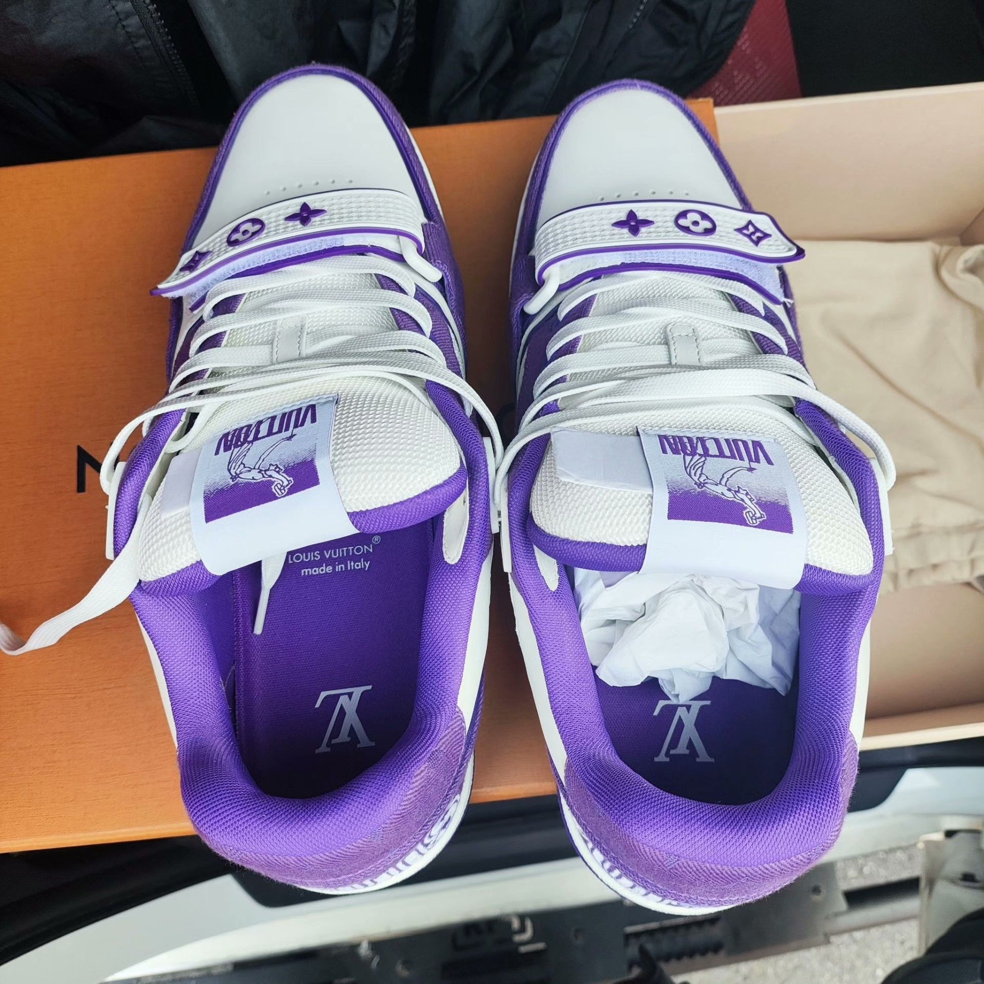 Louis Vuitton Louis Vuitton Purple Lowtop Sneakers 37 Men Size US 5 / EU 37 - 1 Thumbnail