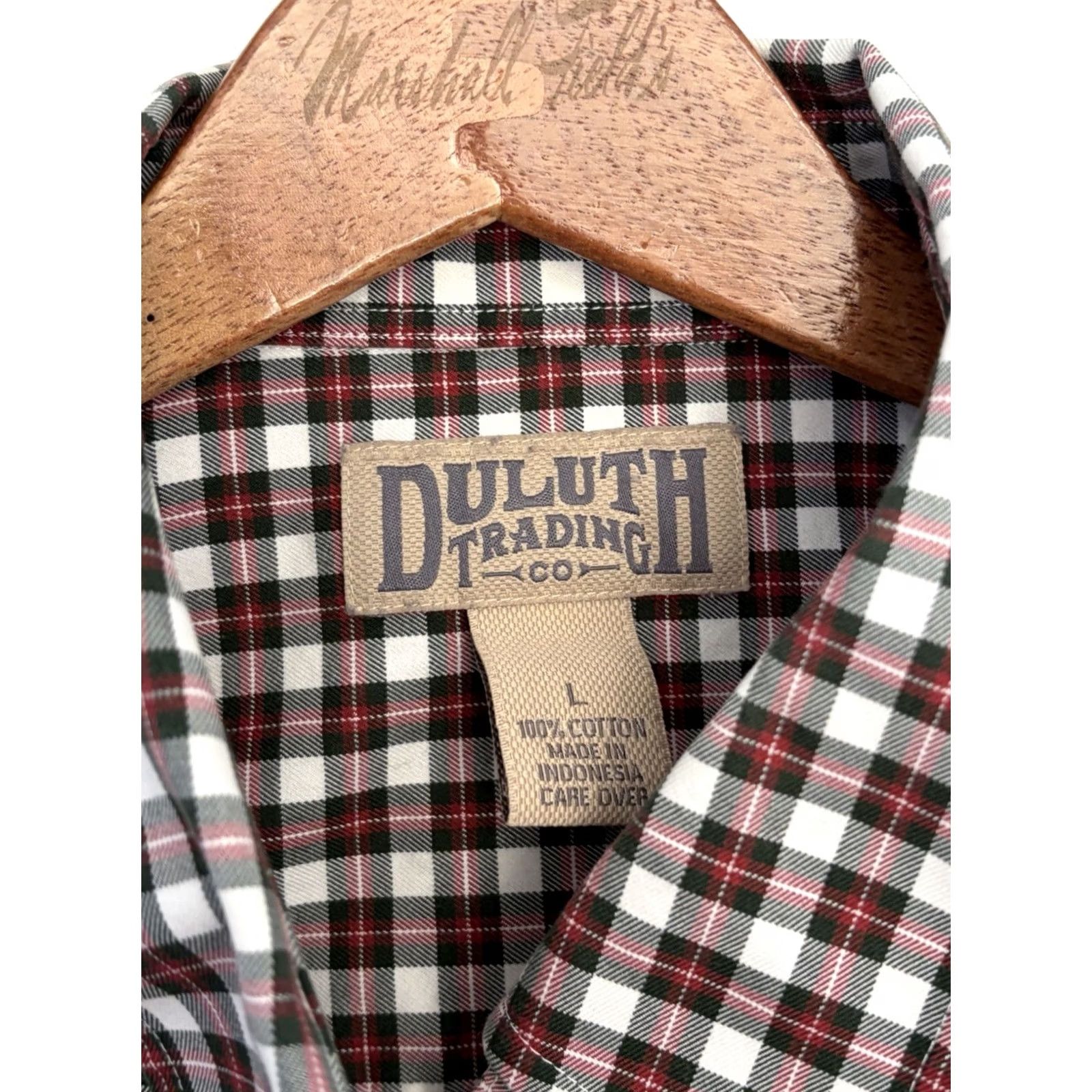 Vintage Duluth Shirt Mens Flannel Plaid Long Sleeve Red Green L Size US L / EU 52-54 / 3 - 3 Thumbnail