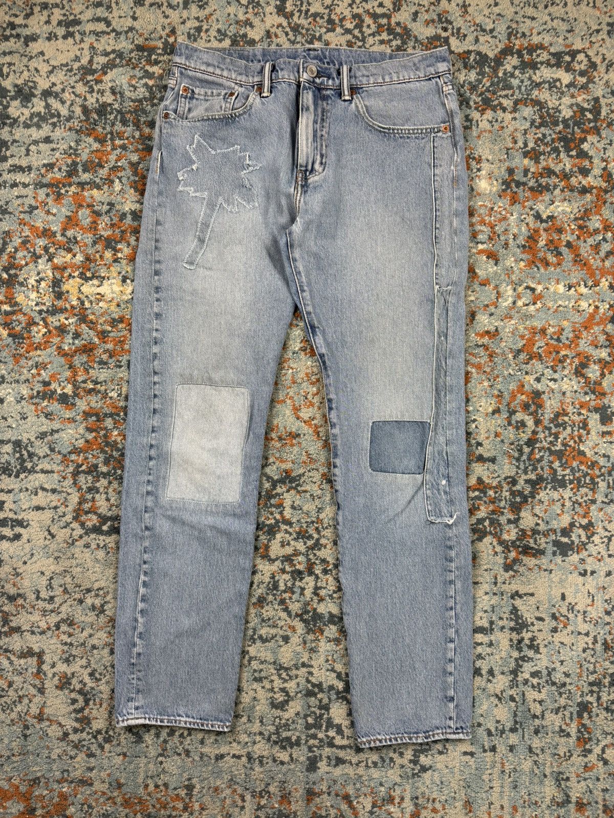 Levi's Vintage y2k Levis custom patchwork denim palm tree slim fit Size US 32 / EU 48 - 1 Thumbnail