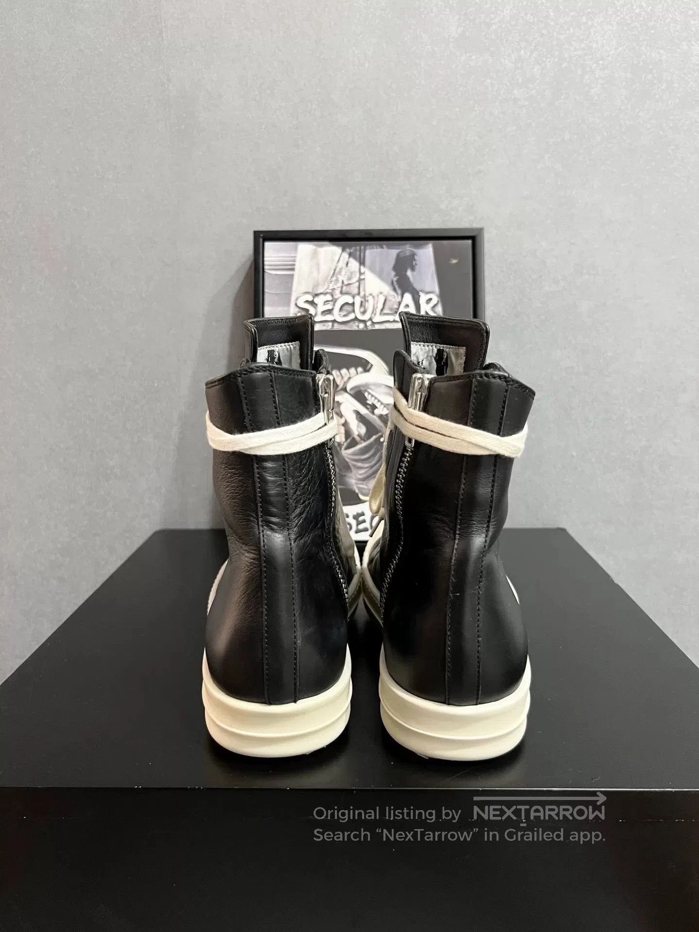 Rick Owens Rick Owens Leather High-Top Sneakers. Size US 5 / IT 35 - 7 Thumbnail