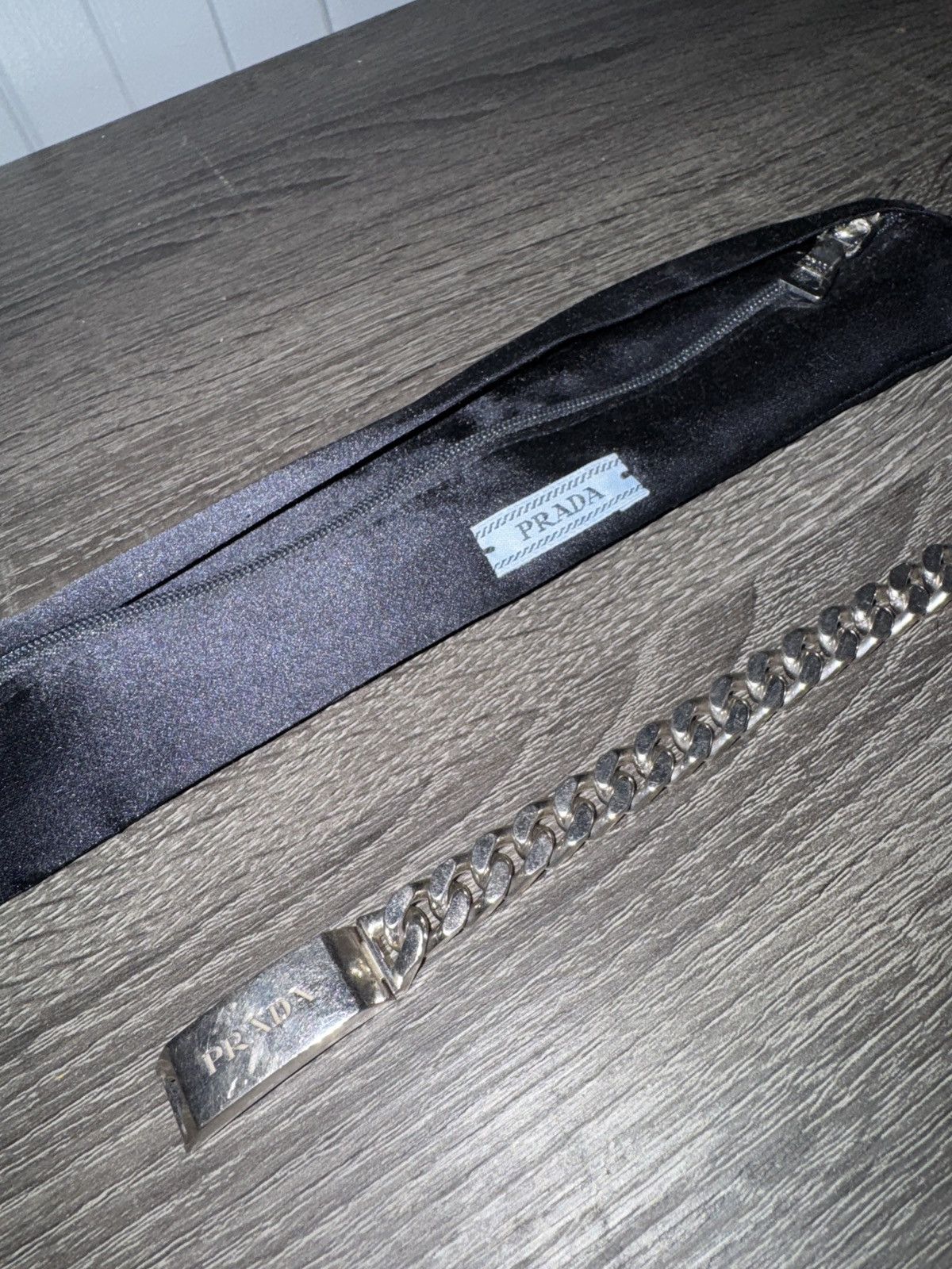 Prada Prada Logo Curb Chain Bracelet Ag925 Sterling Silver Size S Size ONE SIZE - 7 Thumbnail