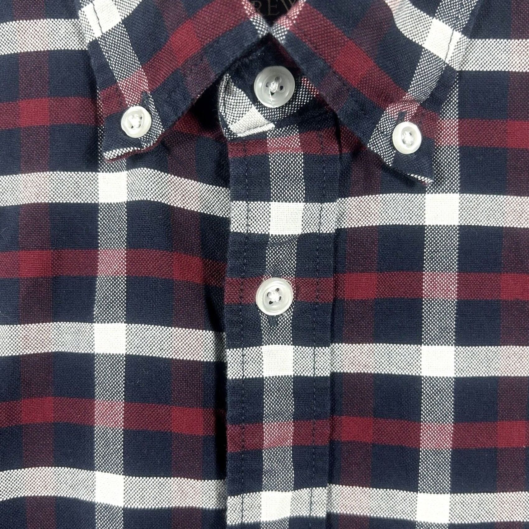 J.Crew J.CREW Flex Oxford Plaid Shirt S Navy Red Long Sleeve Button-Front Shirt Mens Small Plaid Cotton Casual Workwear Size US S / EU 44-46 / 1 - 7 Thumbnail