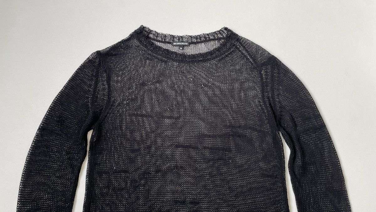 Ann Demeulemeester Black Cotton ‘Punk Distressed’ Cobweb Knit Size S / US 4 / IT 40 - 2 Thumbnail