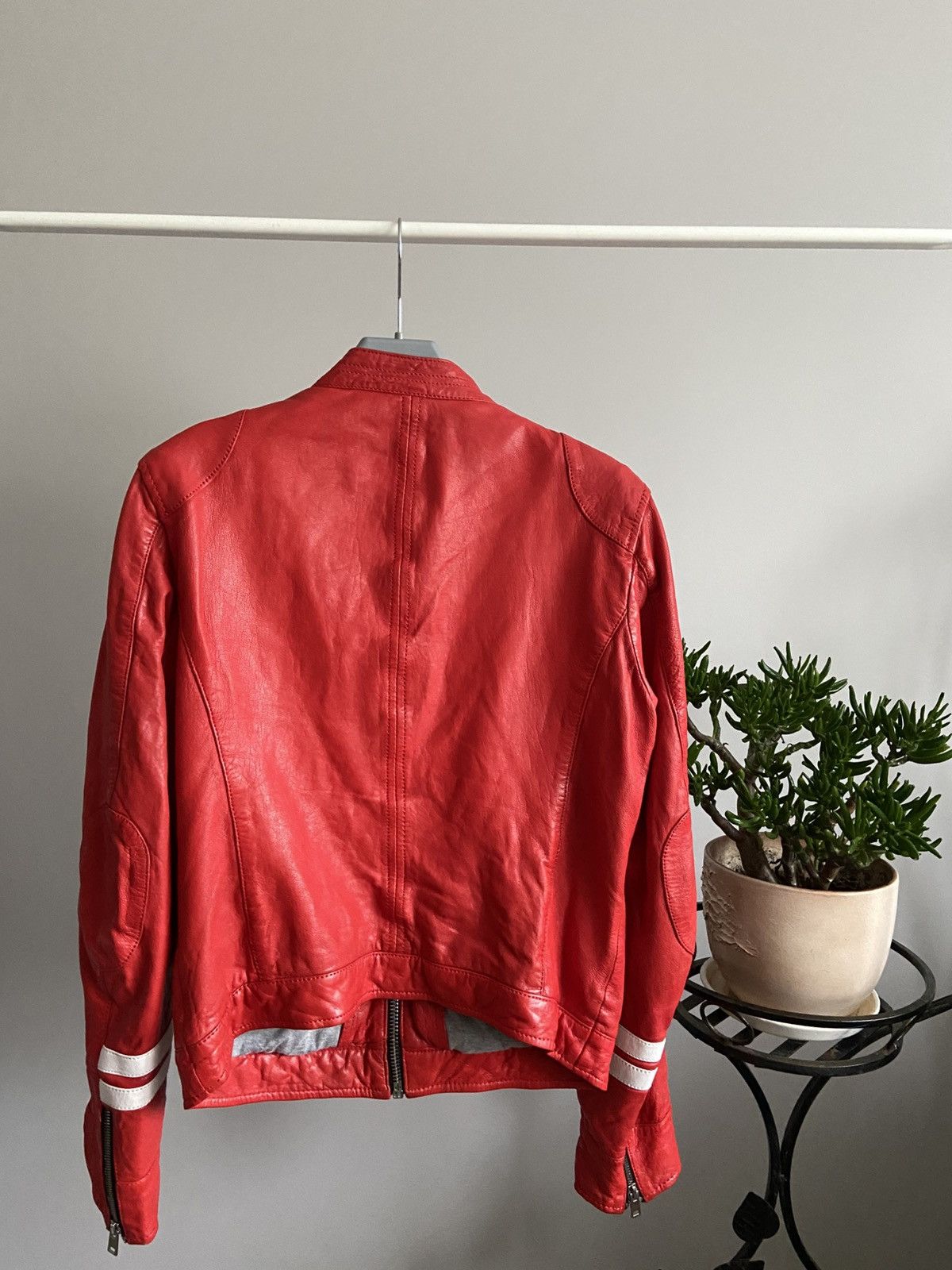 Other Oakwood red Leather Jacket Size S / US 4 / IT 40 - 4 Thumbnail