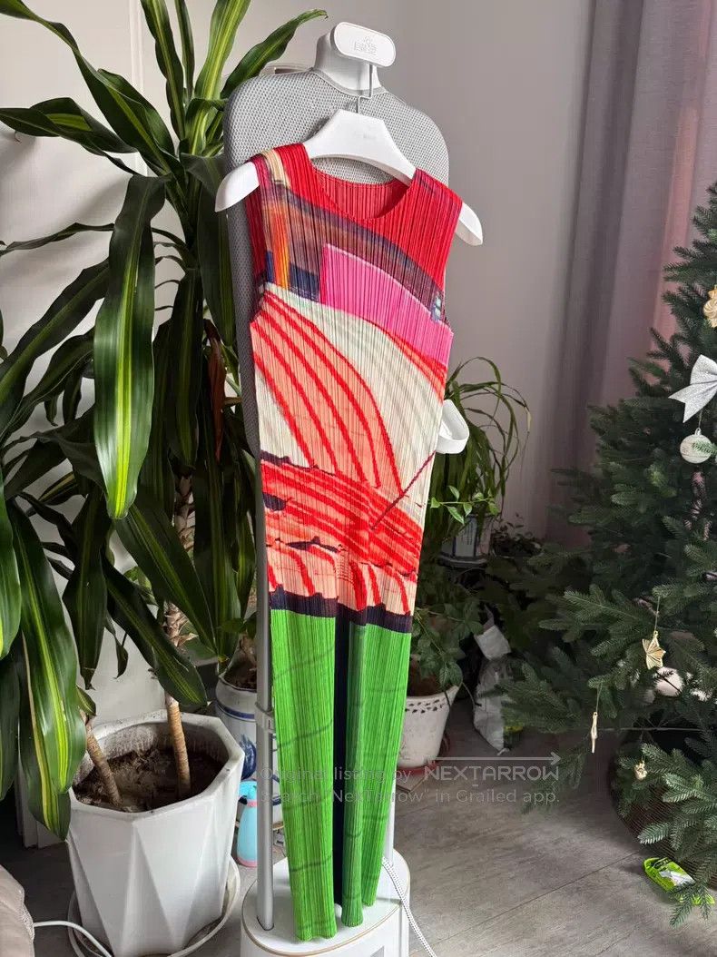 Issey Miyake Issey Miyake Color Block Dress Size L / US 10 / IT 46 - 2 Thumbnail
