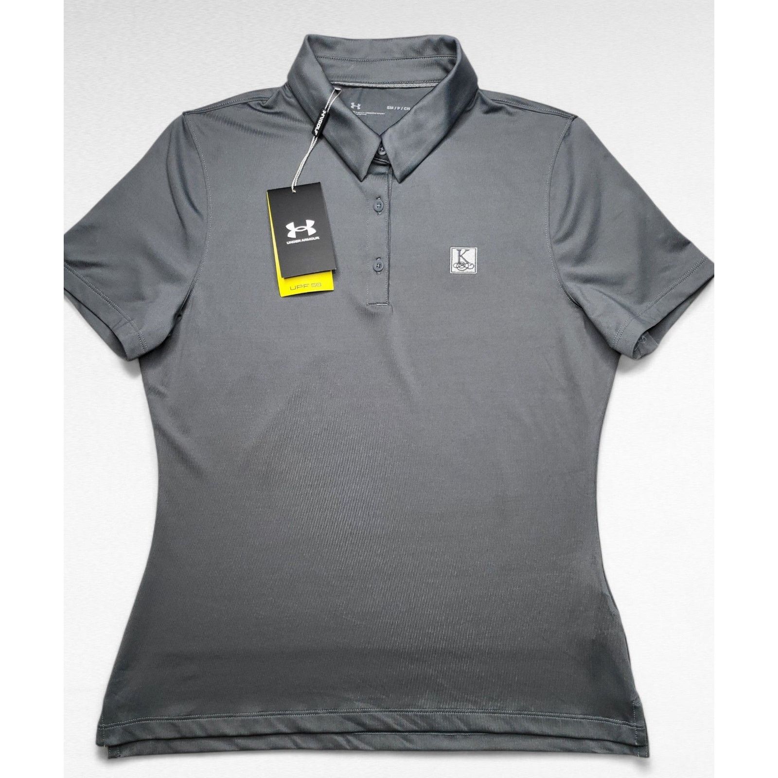 Under Armour NWT Under Armour Women's UA Golf Polo K-Crest Gray SM Size S / US 4 / IT 40 - 3 Thumbnail