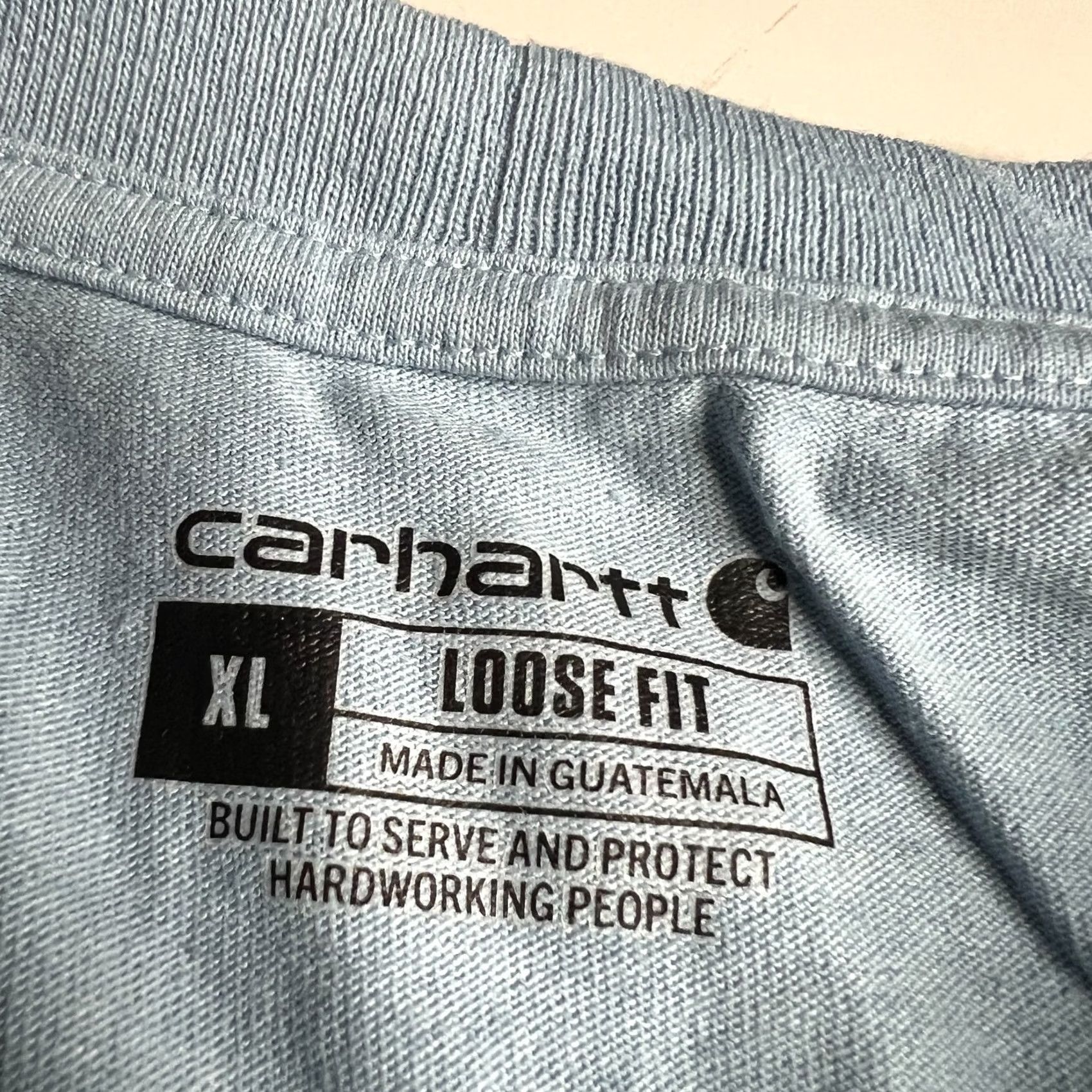 Carhartt Carhartt Men’s XL Long Sleeve Pocket T-Shirt Blue Loose Fit Workwear Logo Size US XL / EU 56 / 4 - 4 Thumbnail
