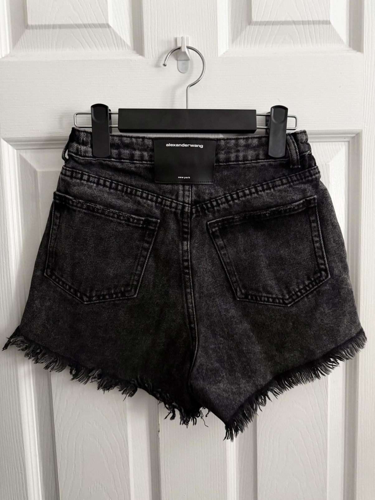 Alexander Wang Alexander Wang Black Denim Bite Shorts Size 26" / US 2 / IT 38 - 2 Thumbnail