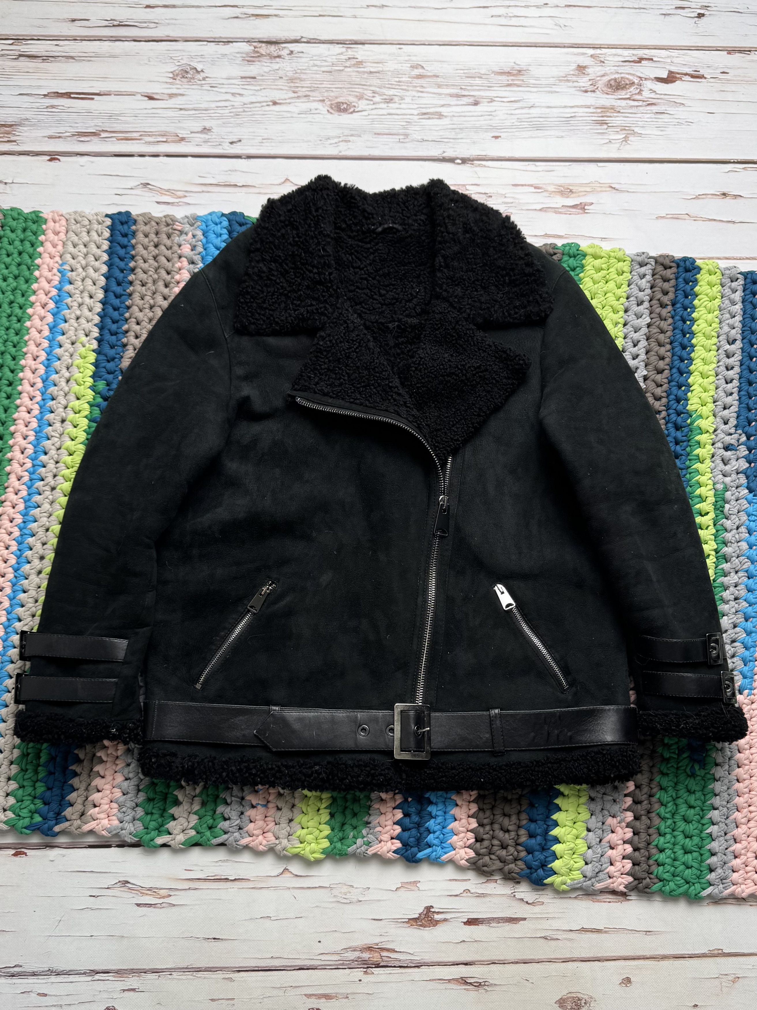 Vintage Vintage Real Sheepskin Coat With Belts (ET1)(D15) Size L / US 10 / IT 46 - 5 Thumbnail