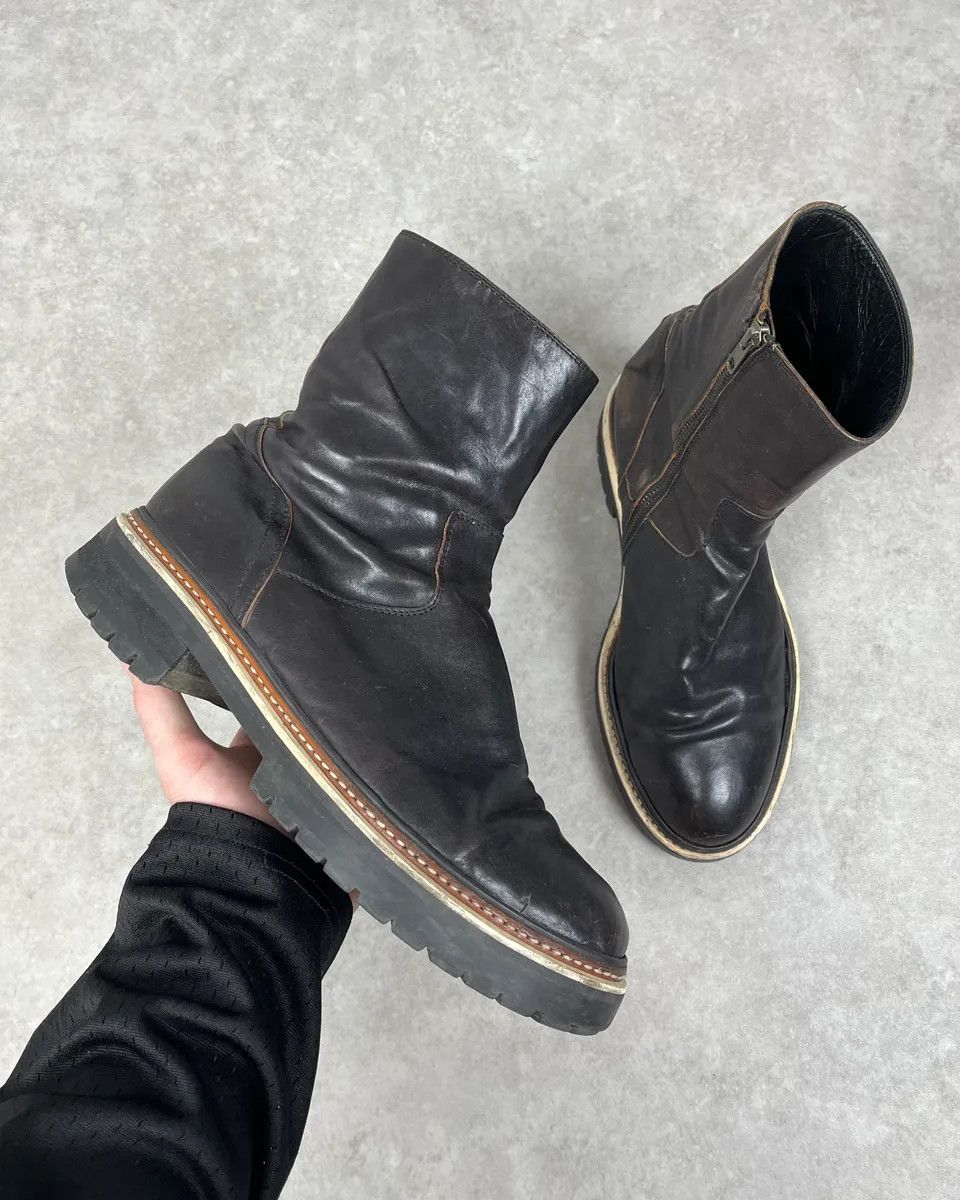 Ann Demeulemeester Ann Demeulemeester Black Leather Ankle Boots Size US 11 / EU 44 - 1 Thumbnail