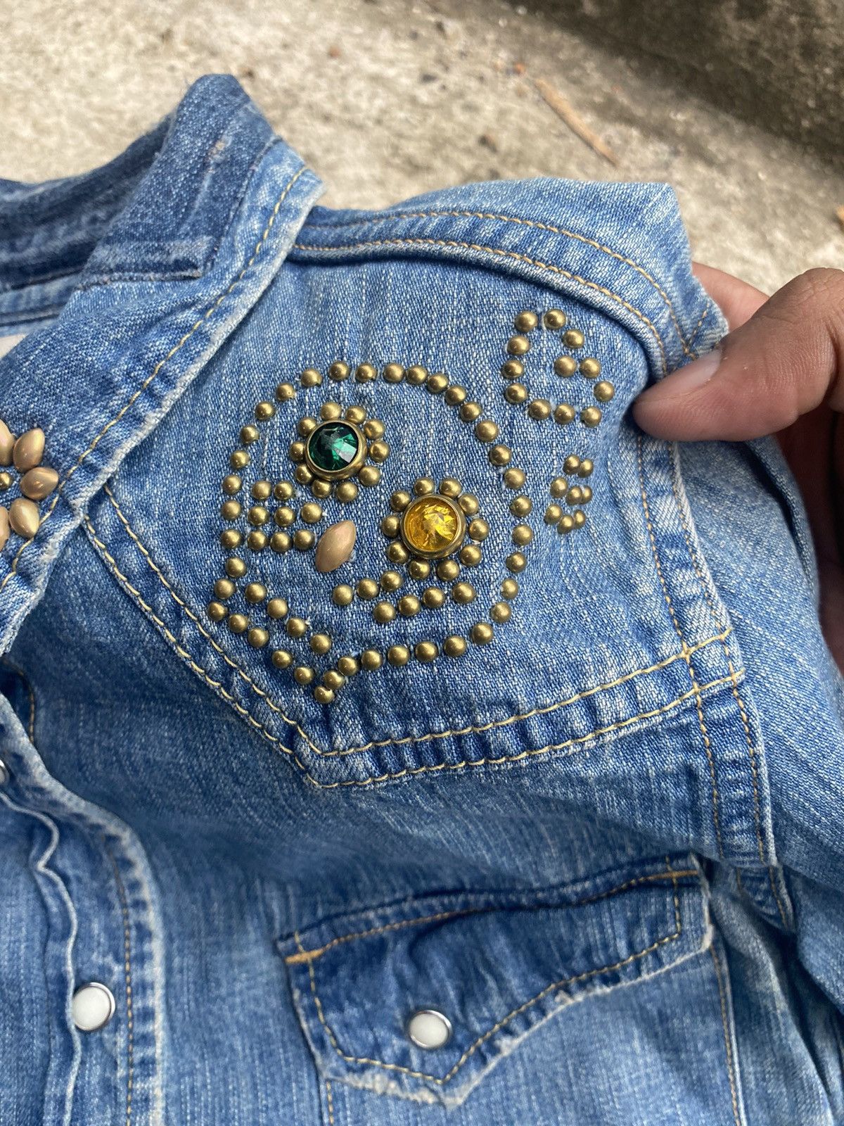 Remi Relief × Vintage Vintage Remi Relief Japan Pearl Snap Button Denim Shirt Size S / US 4 / IT 40 - 6 Thumbnail