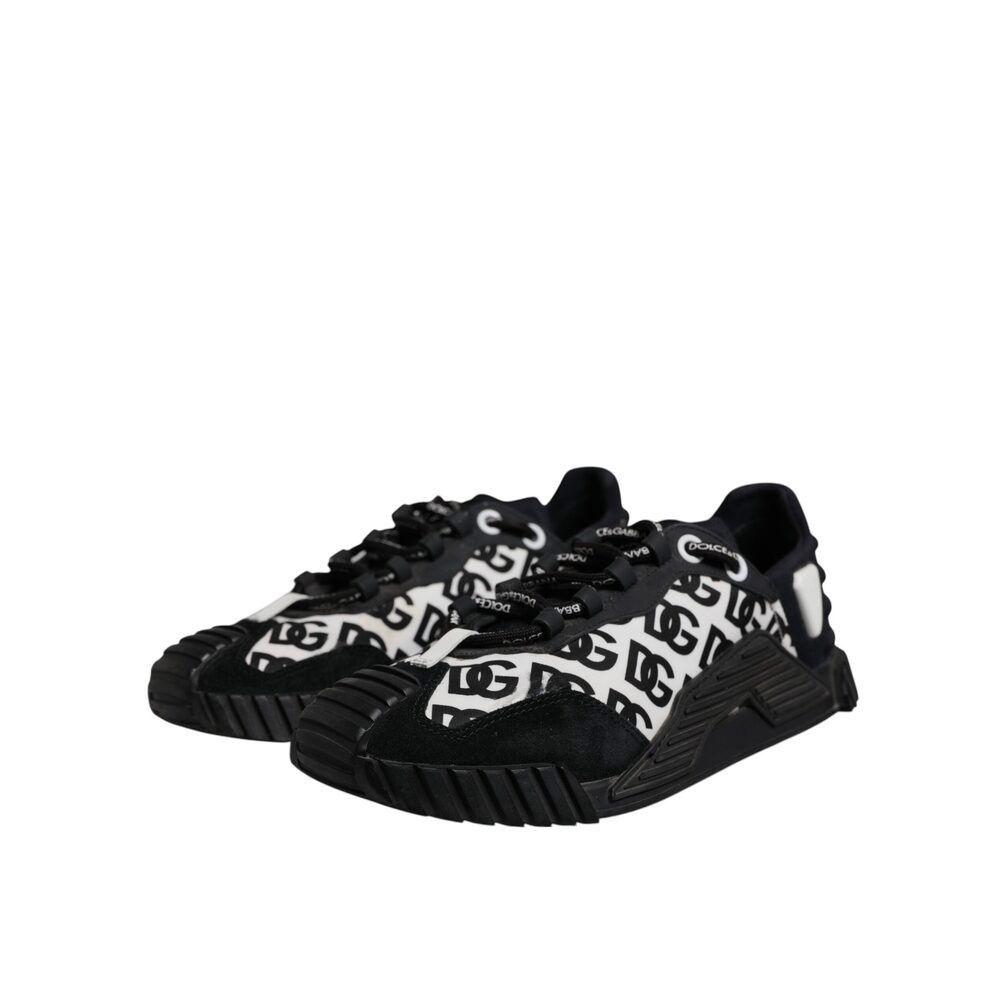 Dolce & Gabbana Dolce & Gabbana Black Logo Lace Up Low Top NS1 Sneakers Shoe Size US 8 / EU 41 - 3 Thumbnail