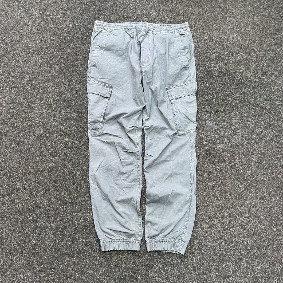 Vintage Vintage Y2K Baggy Cargo Pants Washed Grey Streetwear Logo M Size 32" / US 10 / IT 46 - 1 Thumbnail