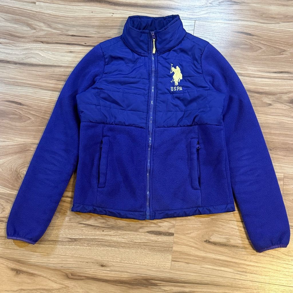 U.S. Polo Assn. U.S. Polo Assn Women’s Blue Fleece Puffer Jacket M Size L / US 10 / IT 46 - 1 Thumbnail