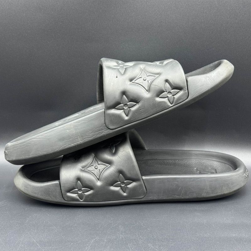 Louis Vuitton Louis Vuitton Black Slip-On Slide Sandals - Size US 8.5 / EU 41-42 - 8 Thumbnail